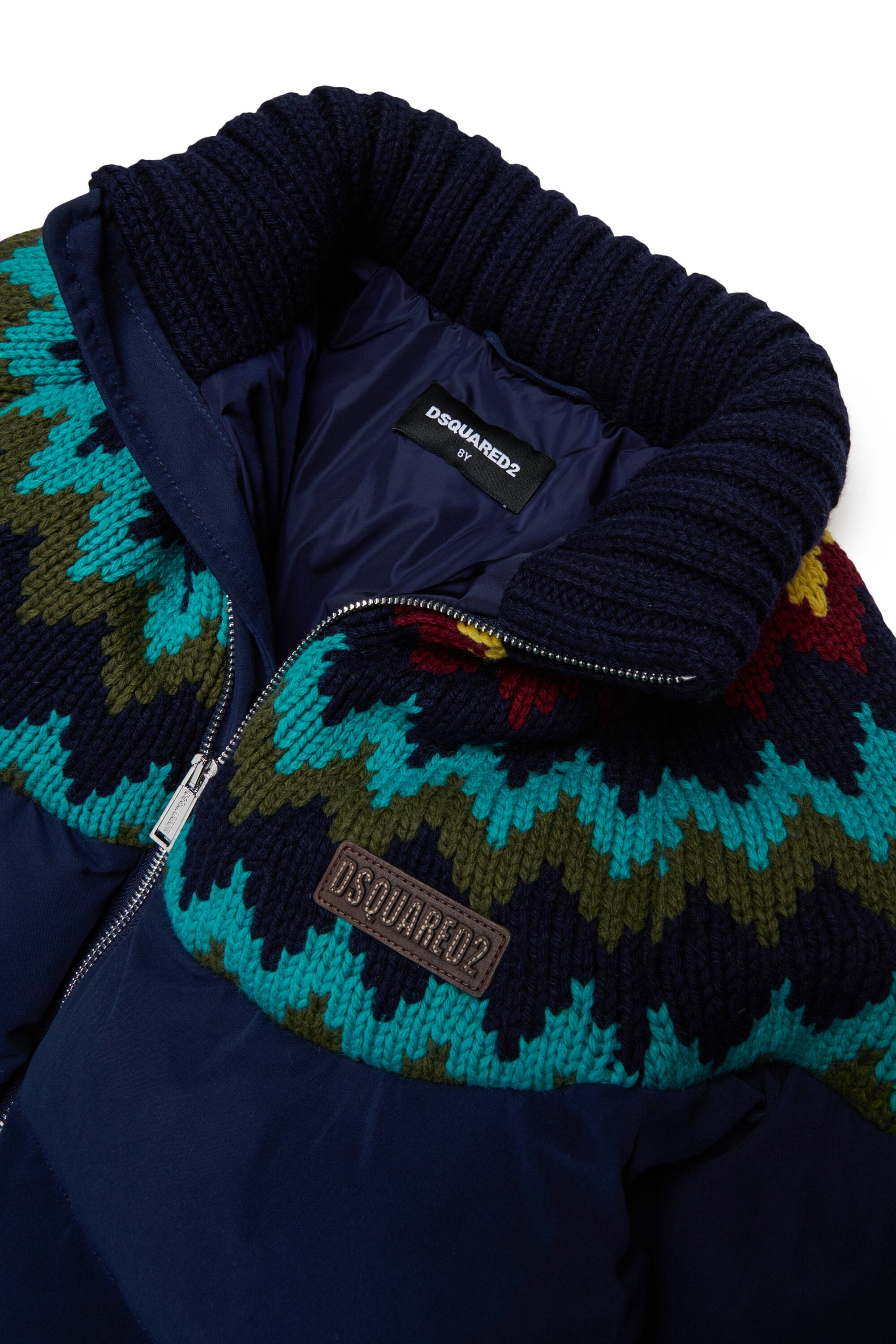 Padded jacket with printed logo