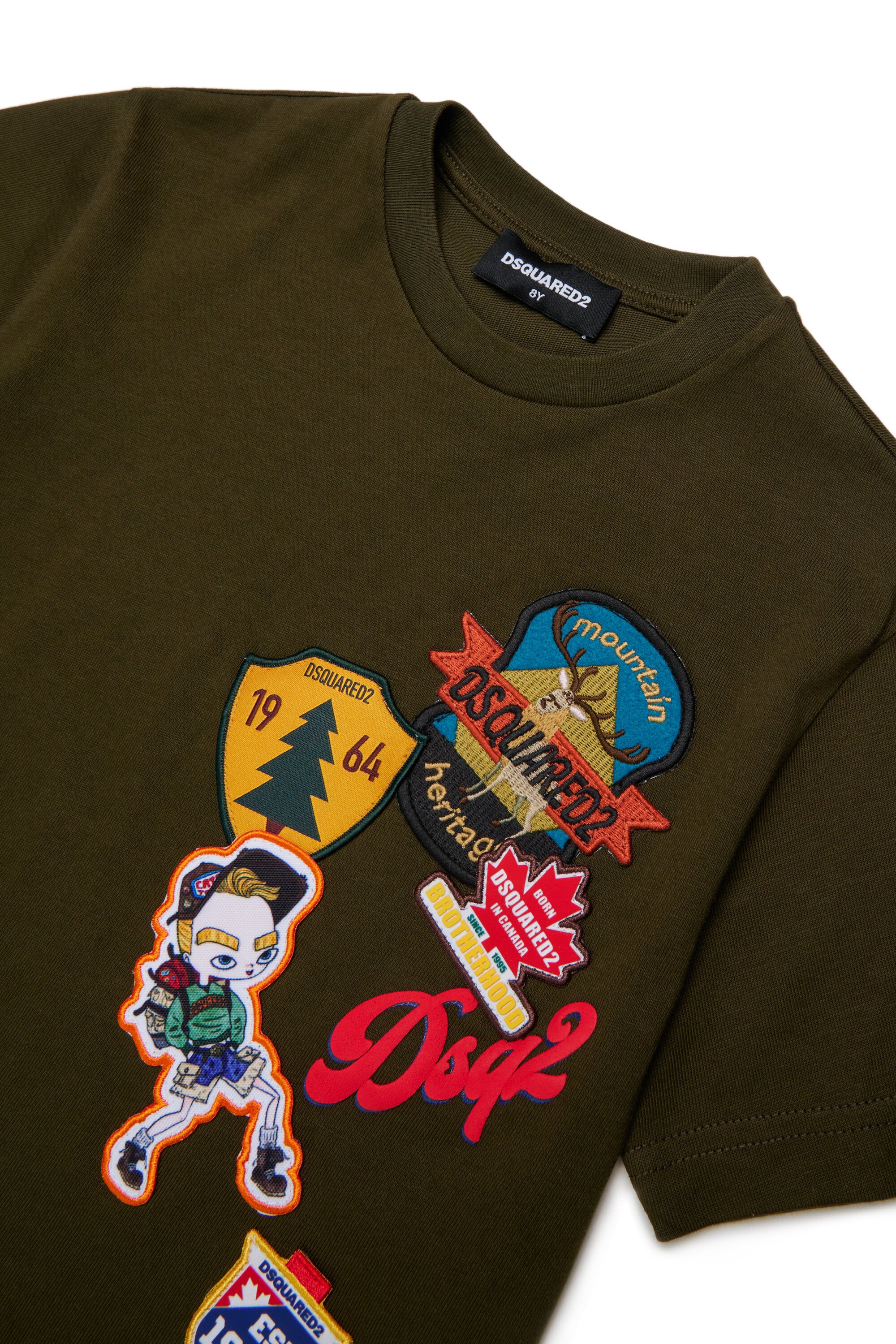T-shirt with logo and applied patch