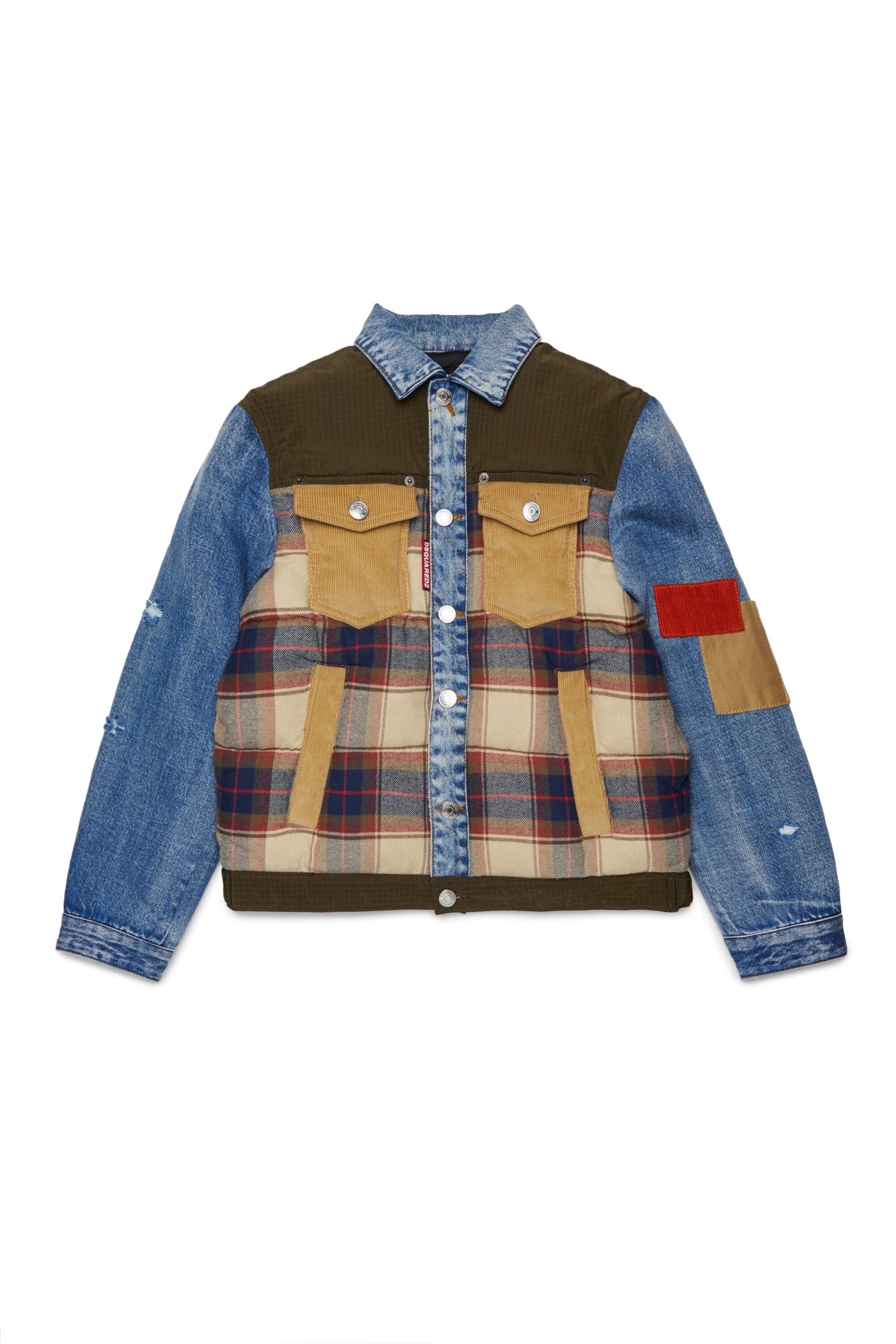 Workwear patchwork jacket with logo