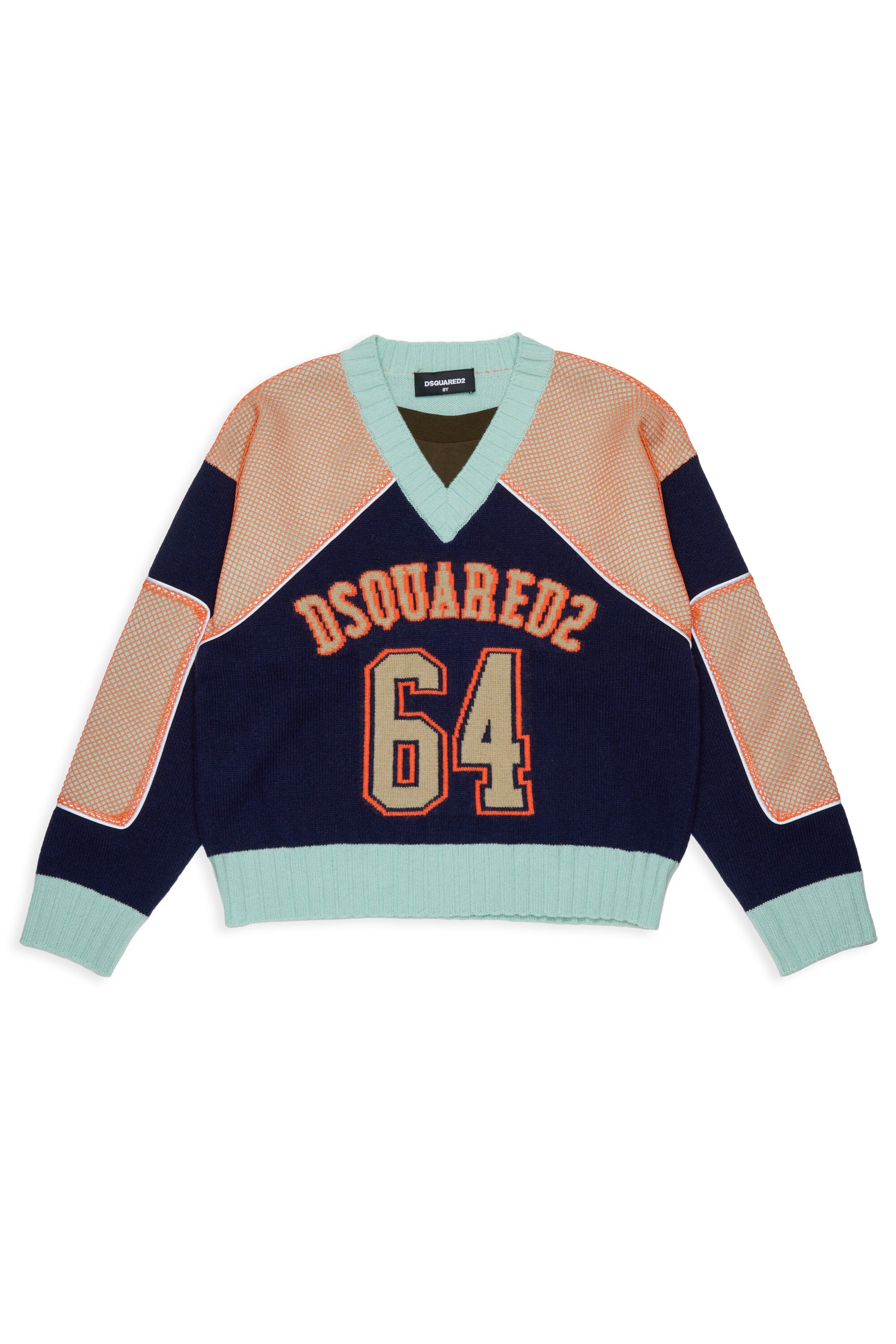 V-neck pullover with logo