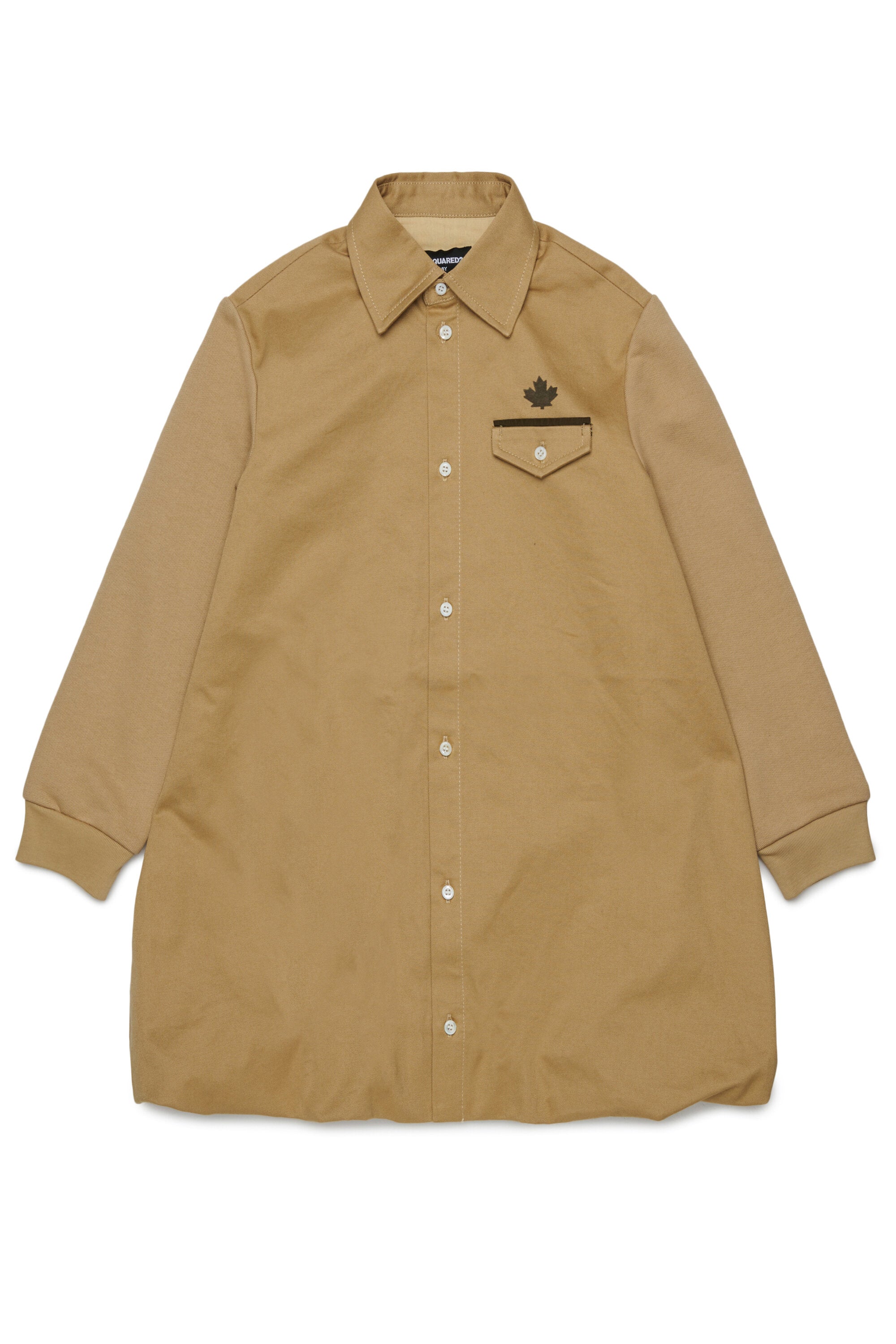 Shirt dress with logo