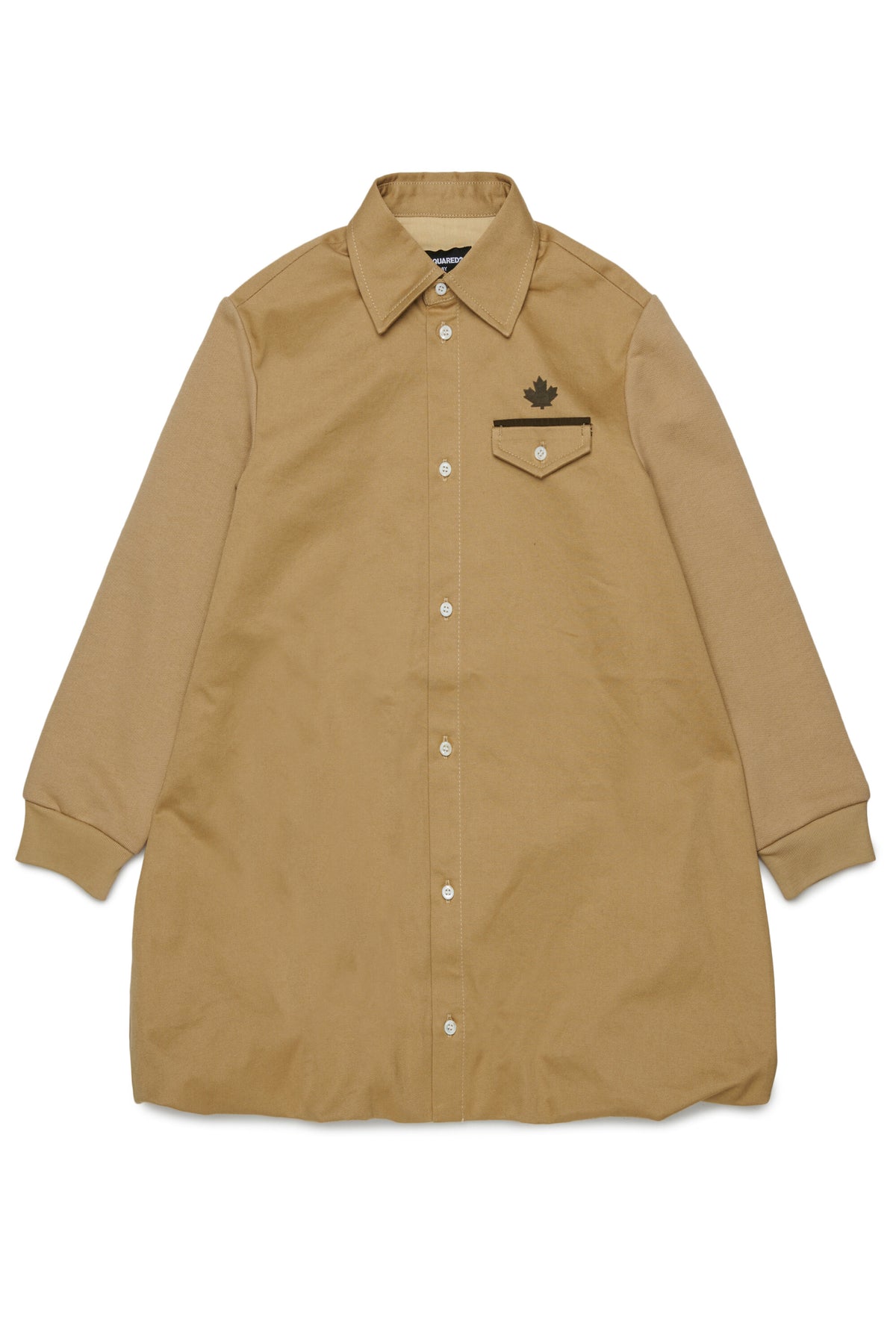 Shirt dress with logo