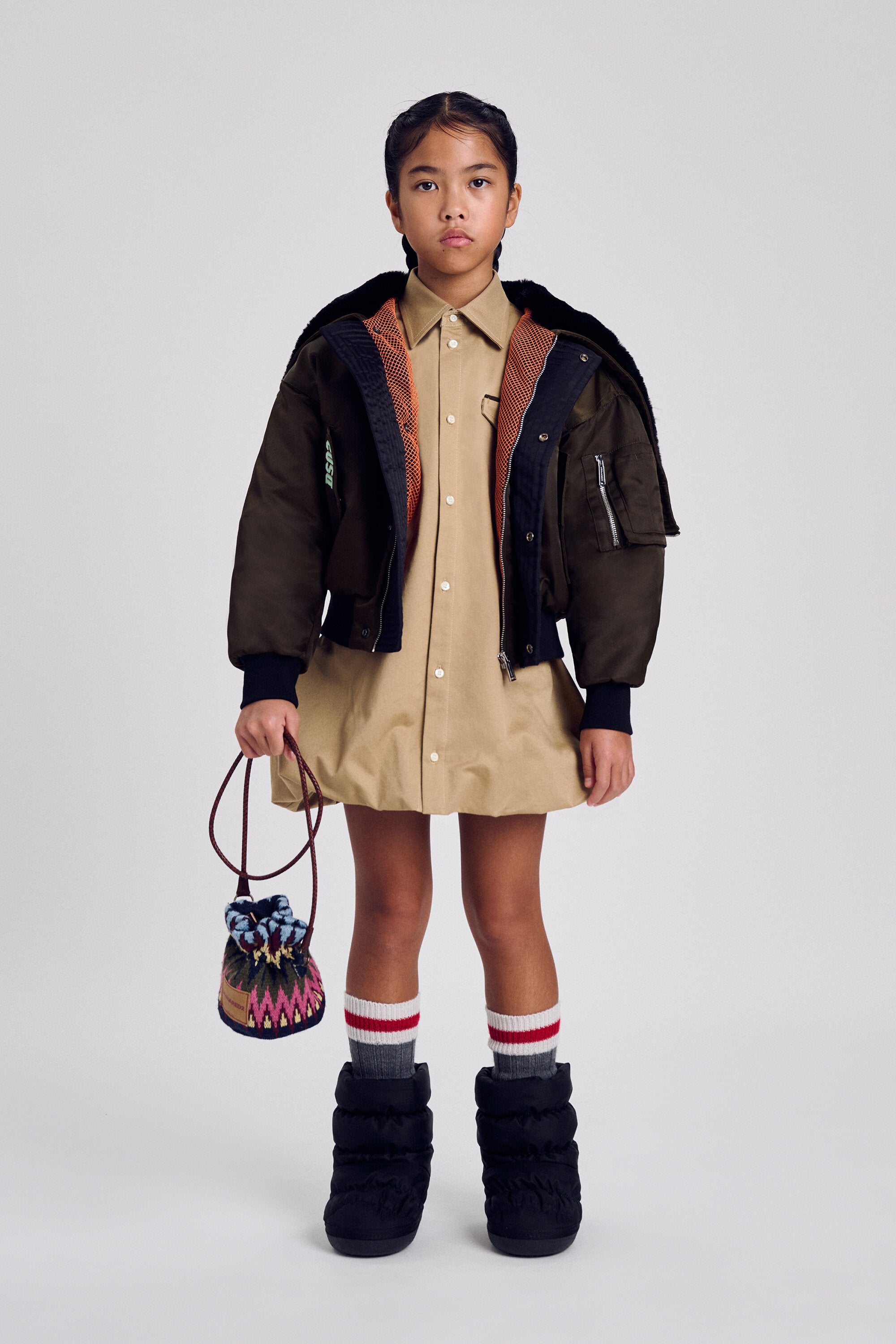 Shirt dress with logo
