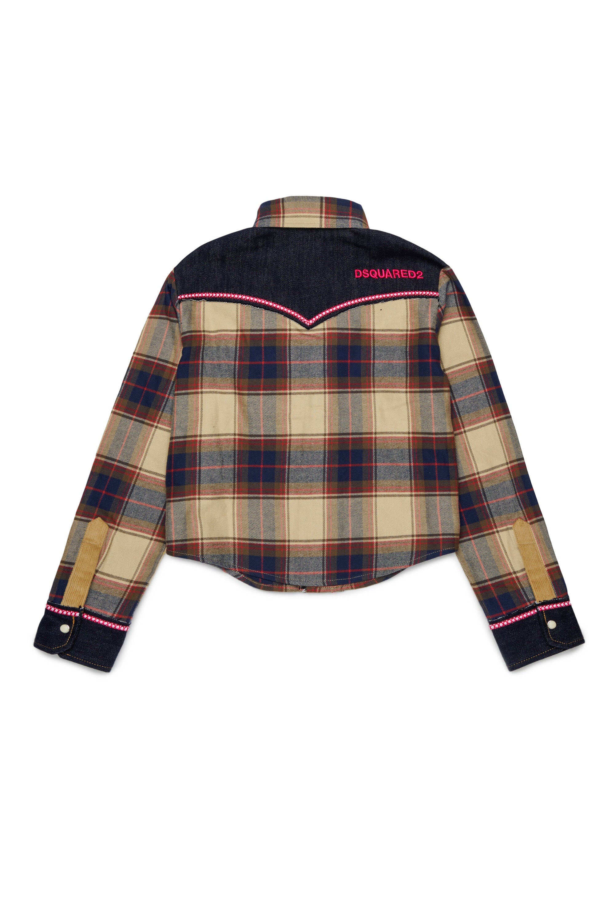 Checked shirt with logo