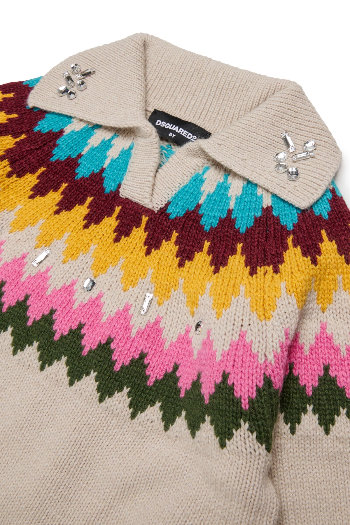 Jacquard pullover with logo