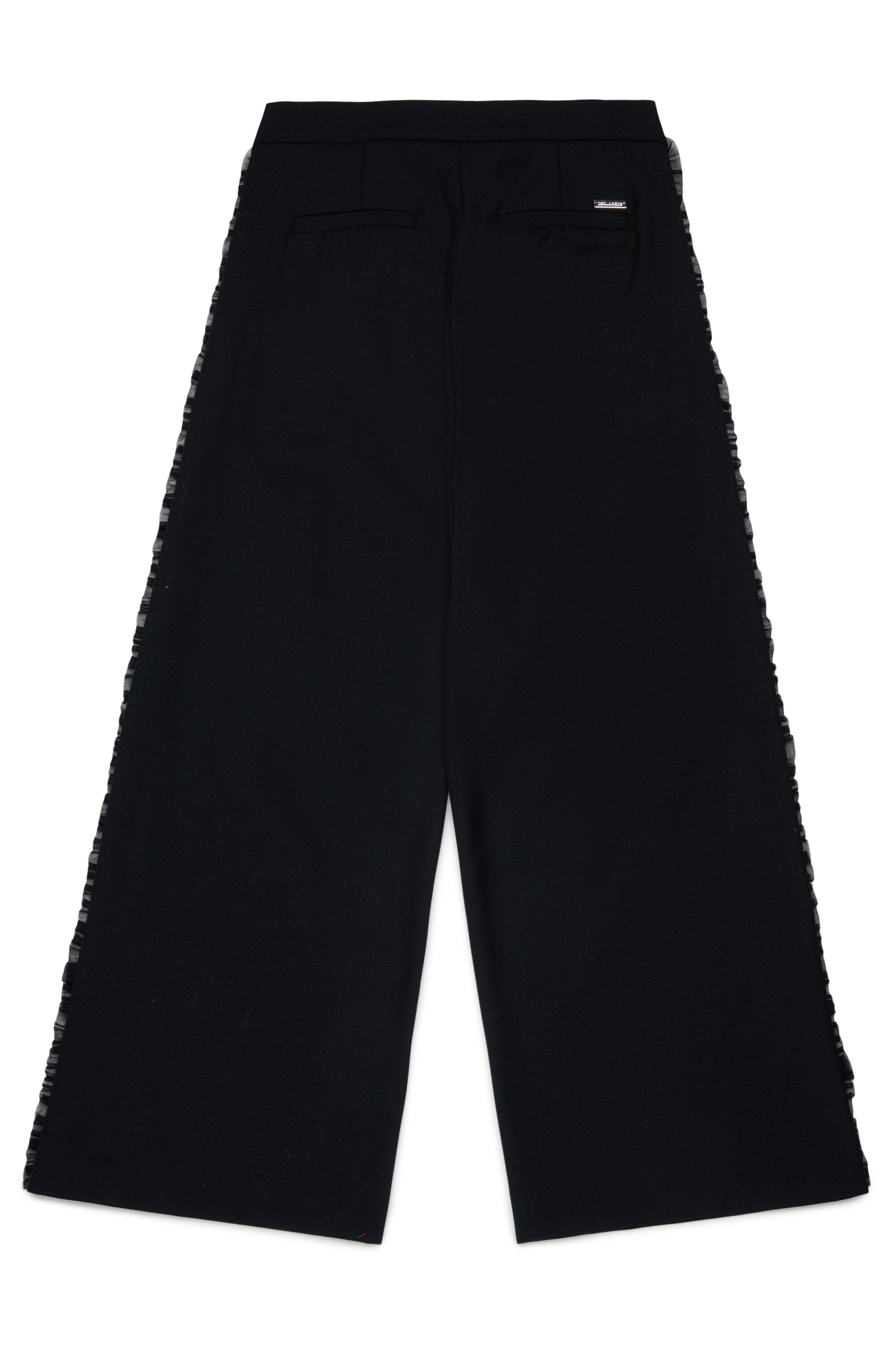 Formal pants with pleated inserts