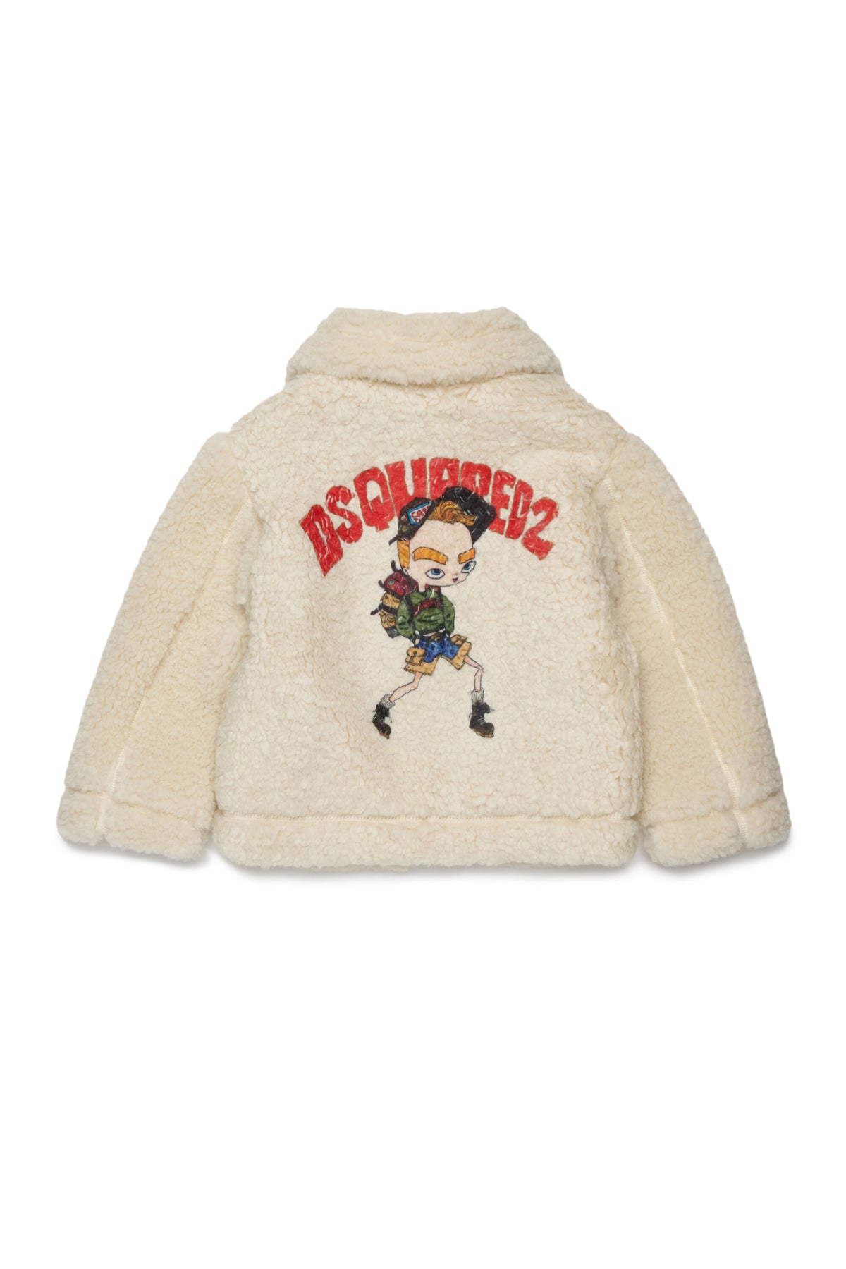 Teddy jacket with printed logo