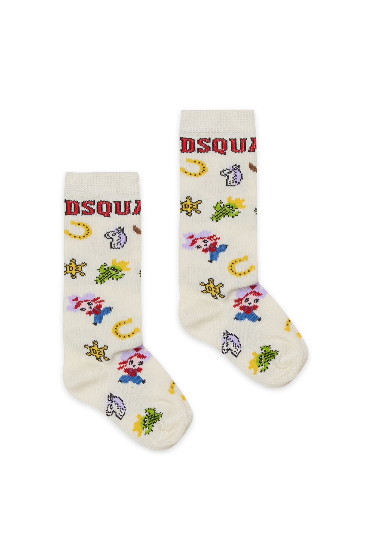 Socks with logo and western patterns