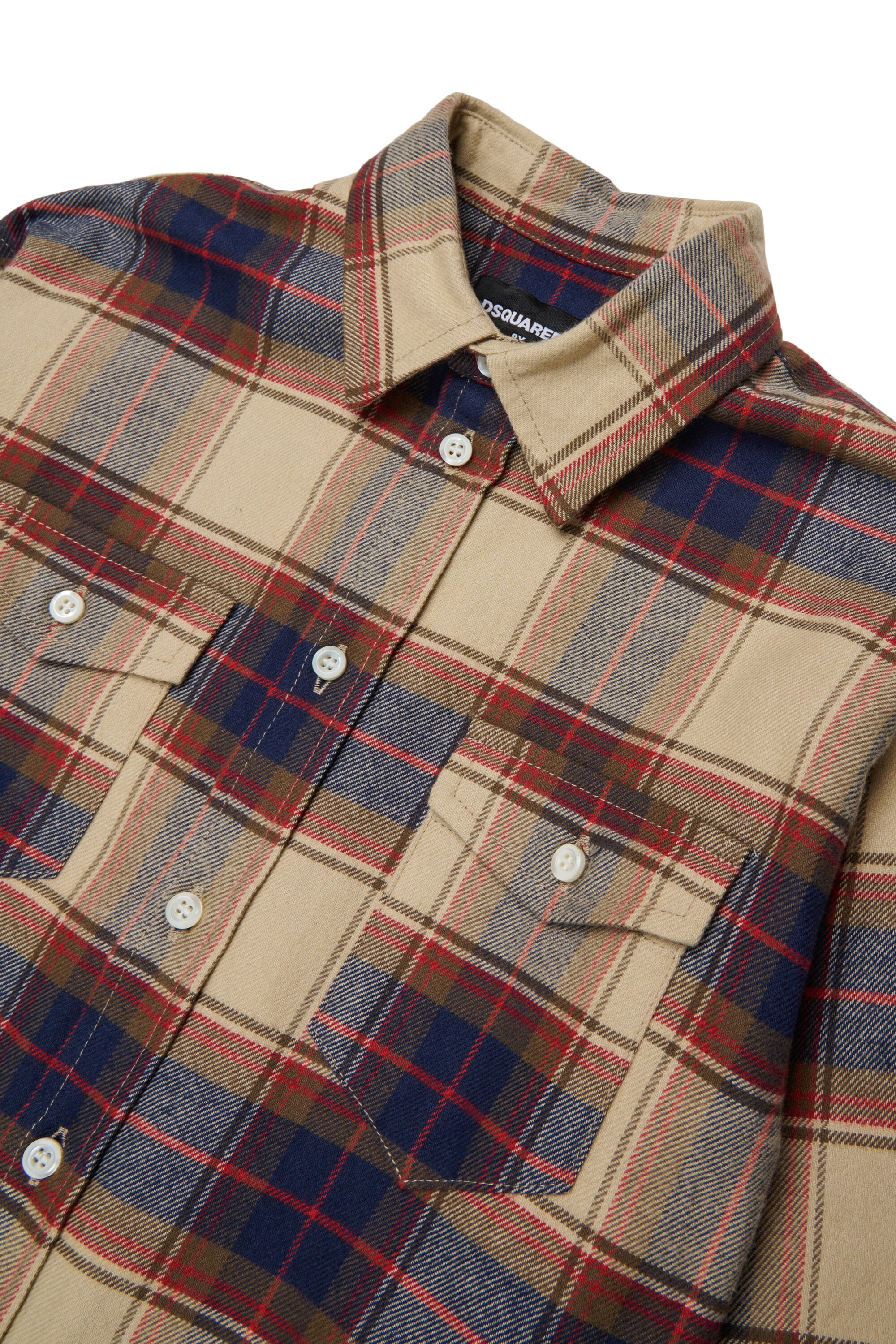 Checked shirt with logo