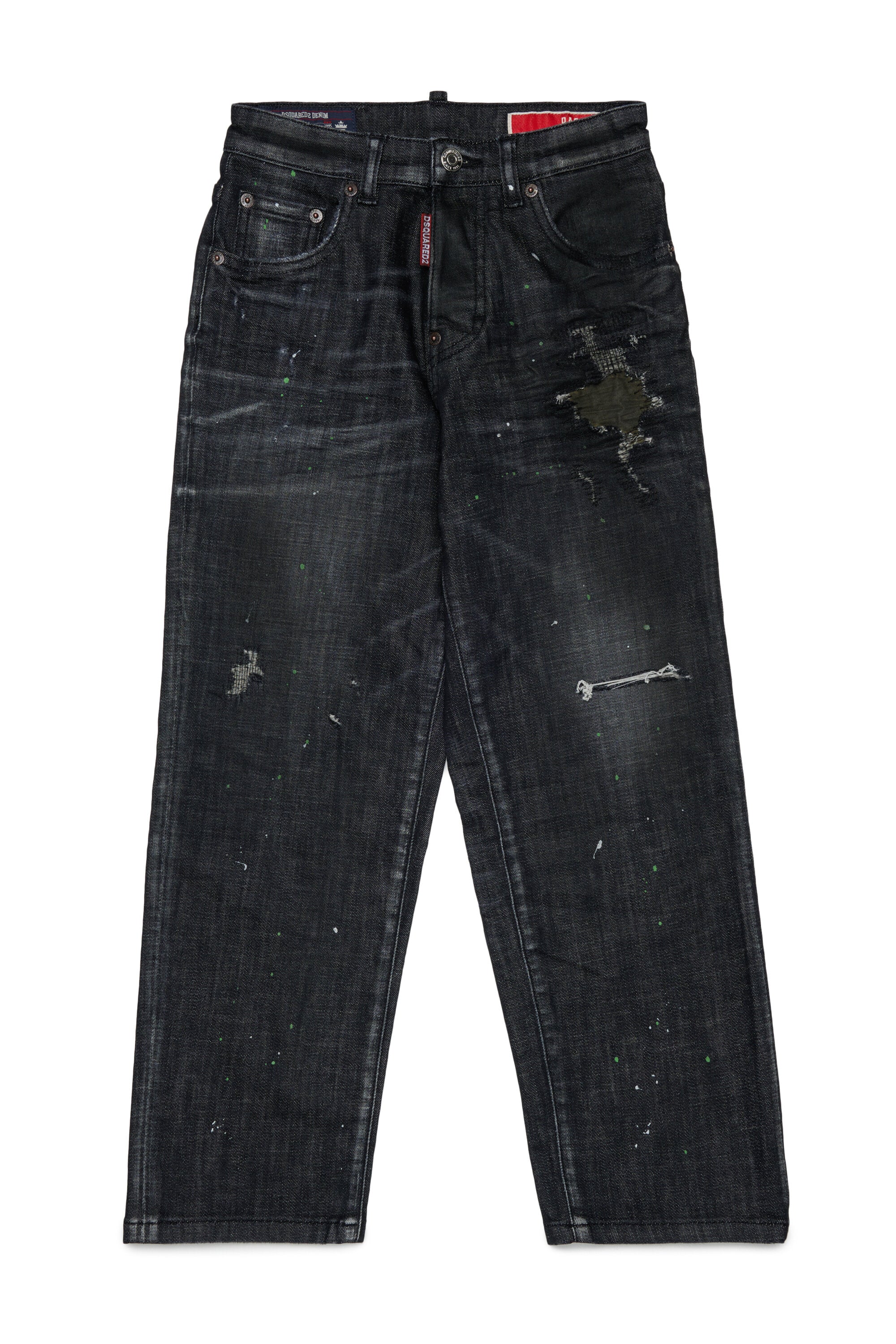 Relaxed fit jeans in black wash - Baggy