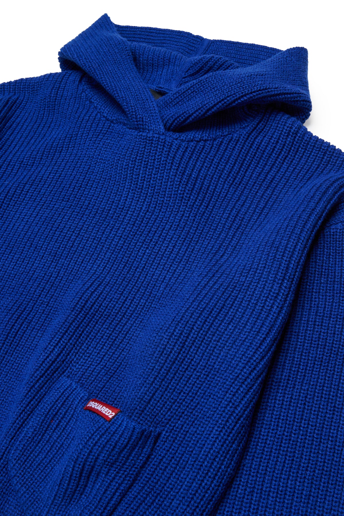 Hooded pullover with logo on pocket