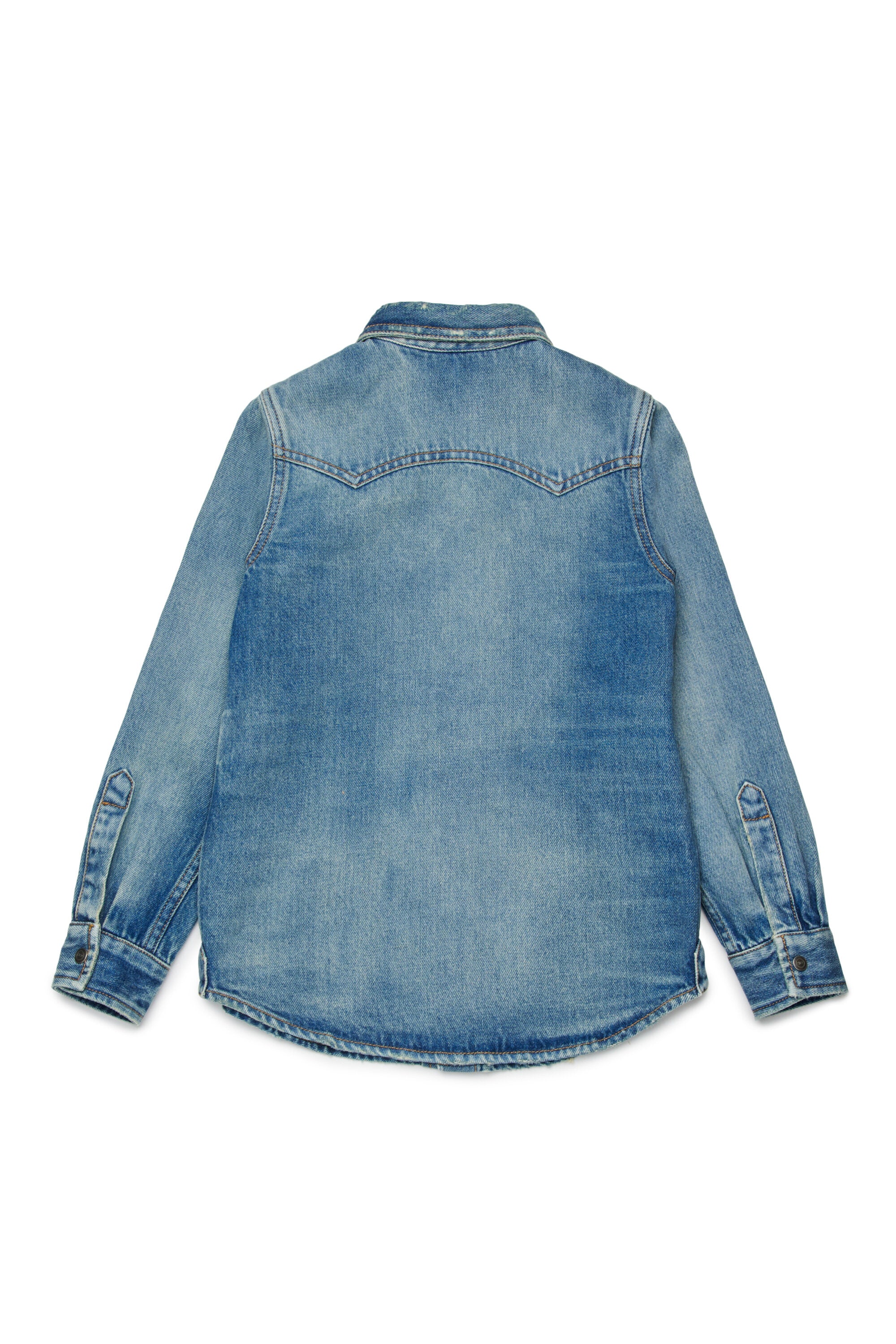 Long-sleeve denim shirt