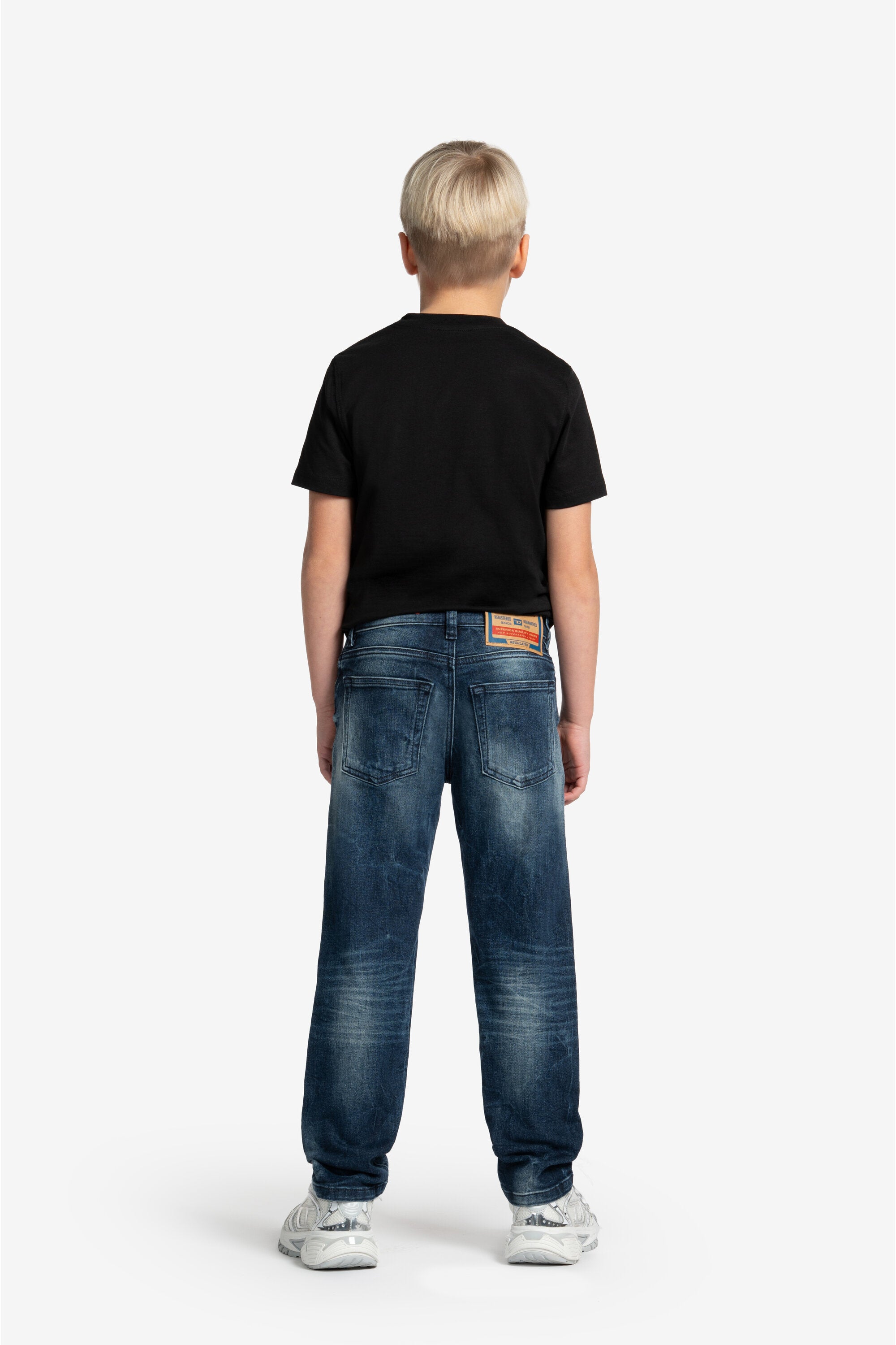 Dark blue regular jeans with breaks - 2010