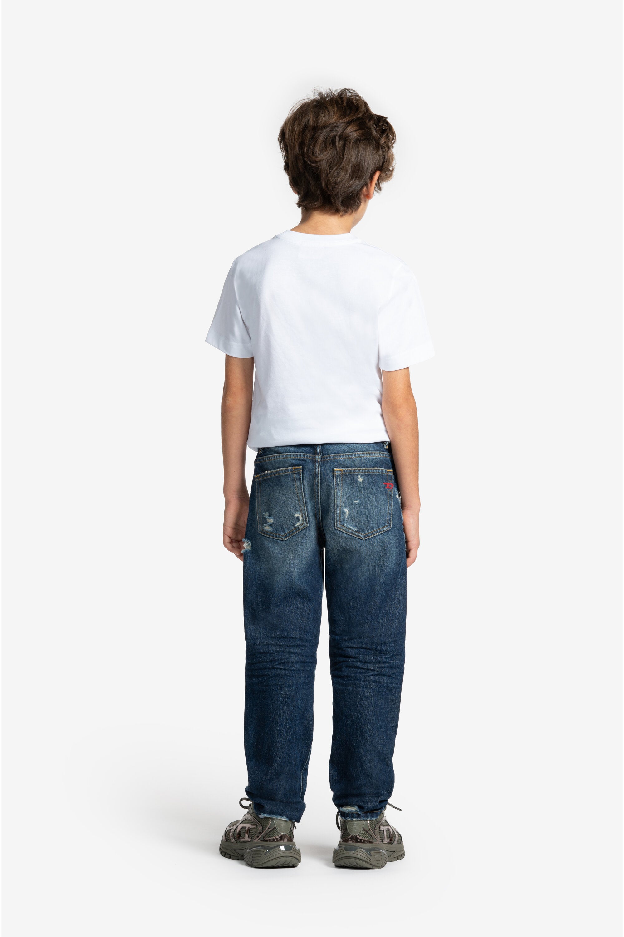 Regular dark blue jeans with a destroyed effect - 2020 D-Viker