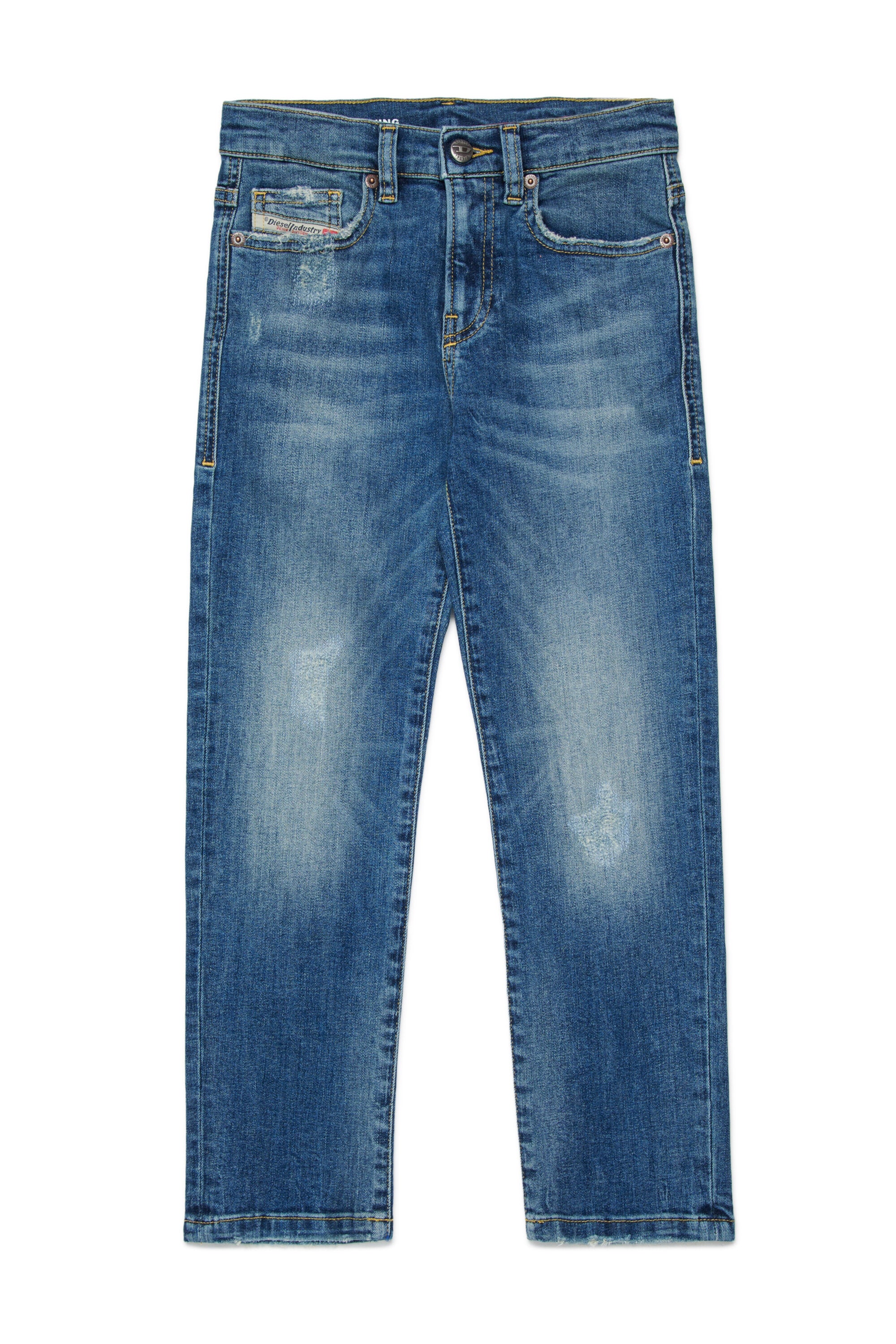 Regular fit jeans in medium blue wash - D-Viker
