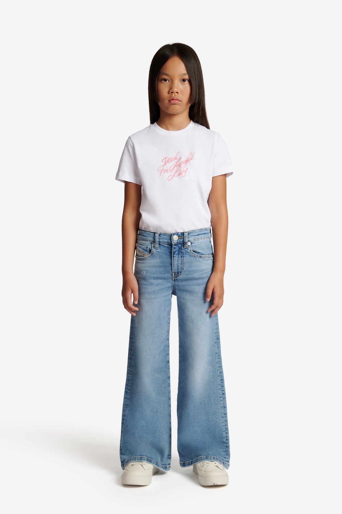 Flare fit jeans in light blue wash -1978