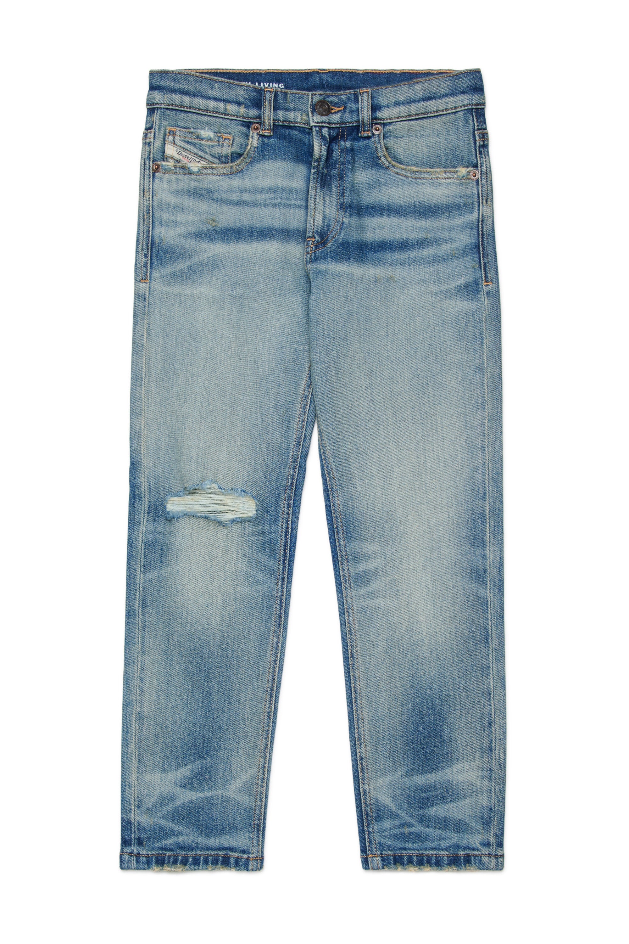 Regular fit light blue wash jeans - D-Lucas
