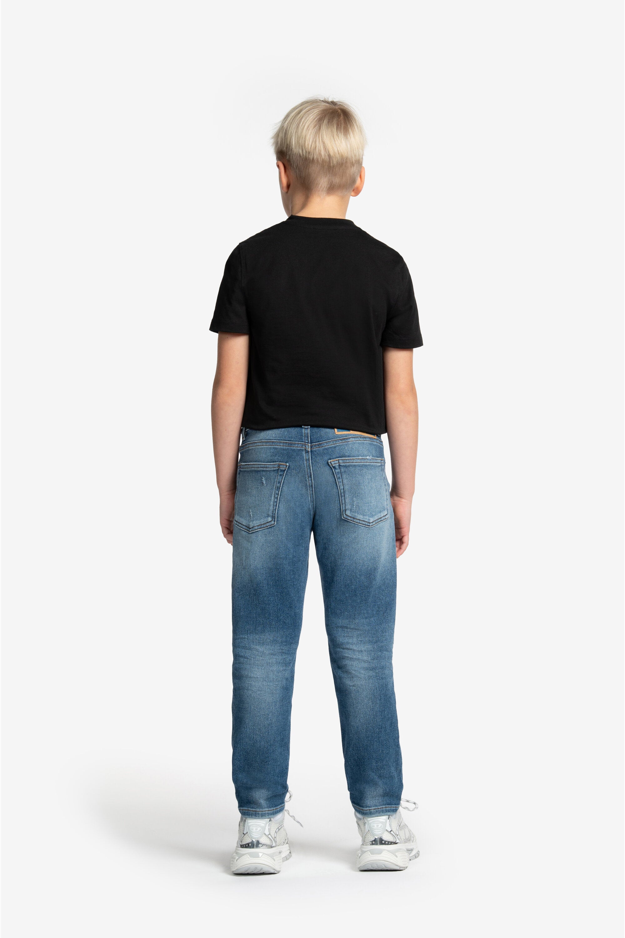 Medium blue regular JoggJeans® with abrasions - D-Lucas