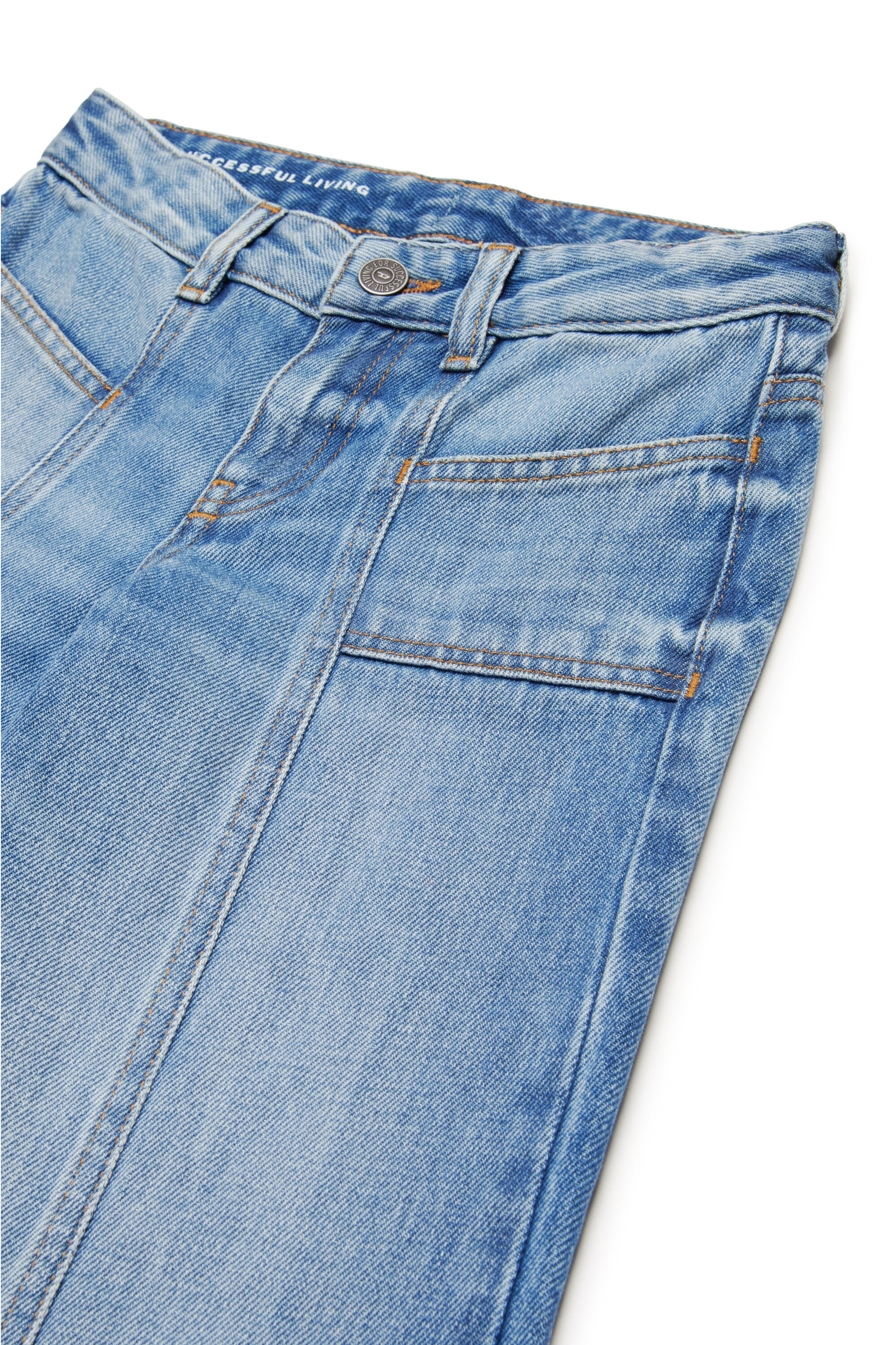Vintage effect blue flare jeans - D-Akii