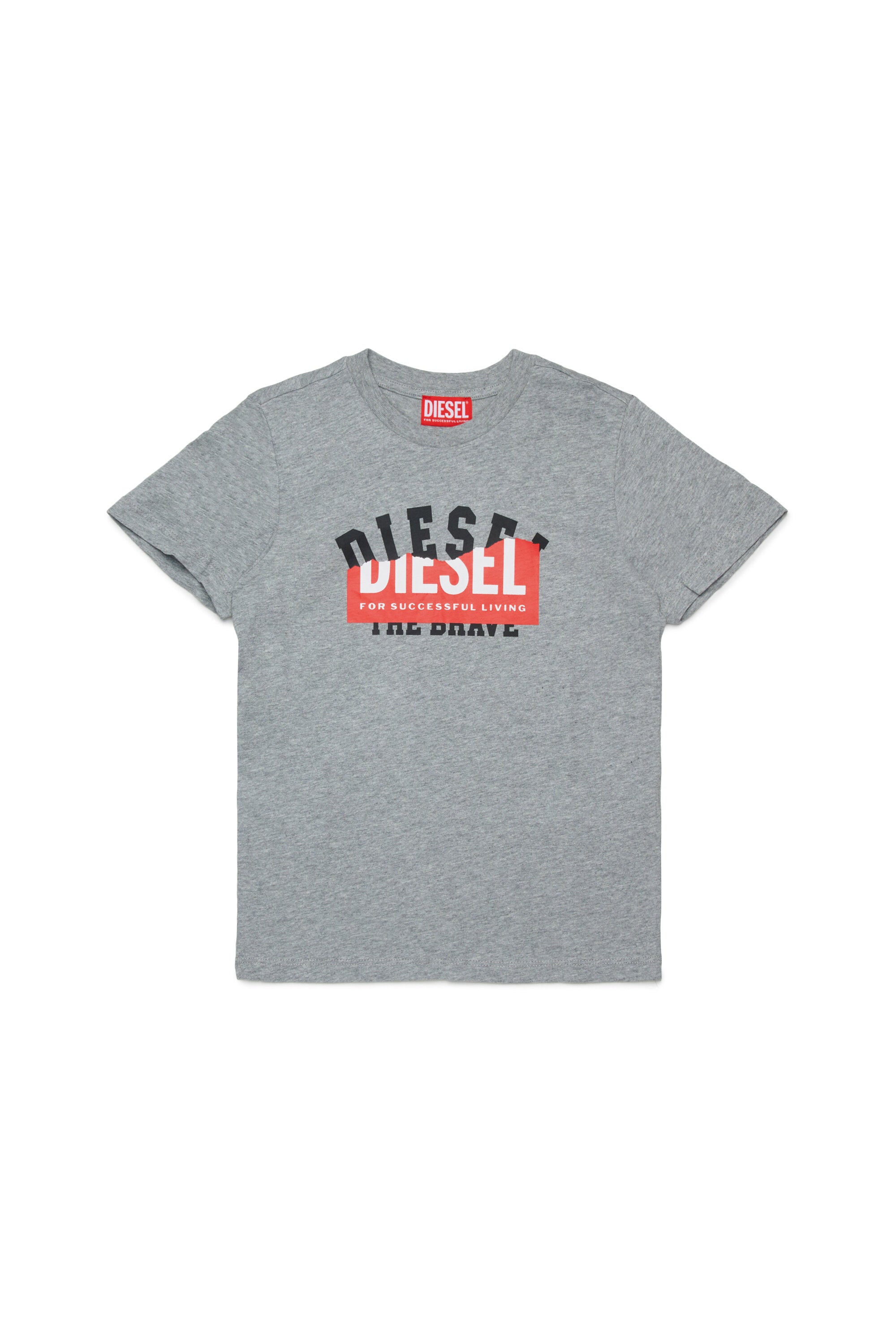 T-shirt with overlapping logo print