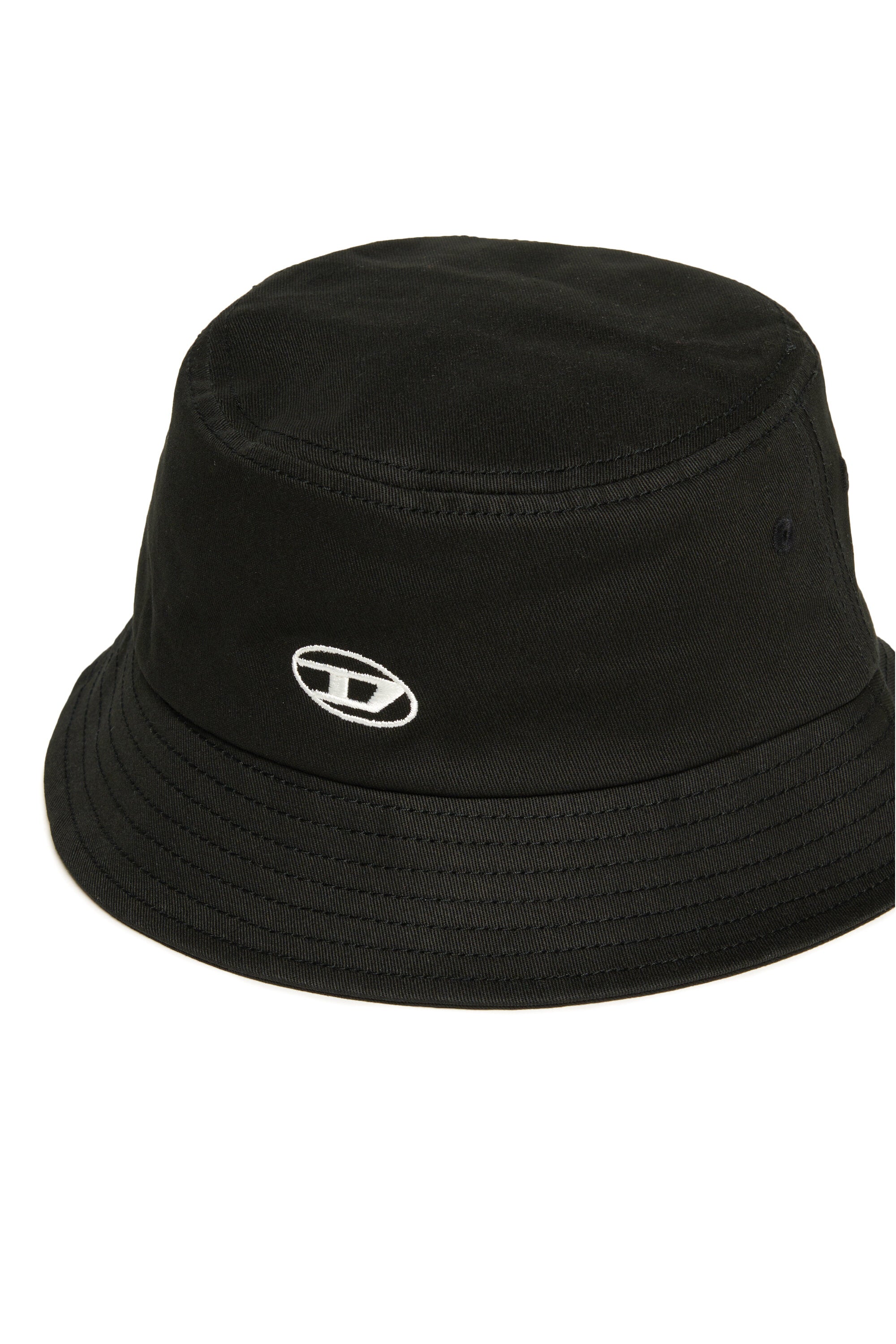 Fisherman hat in gabardine branded with Oval D logo
