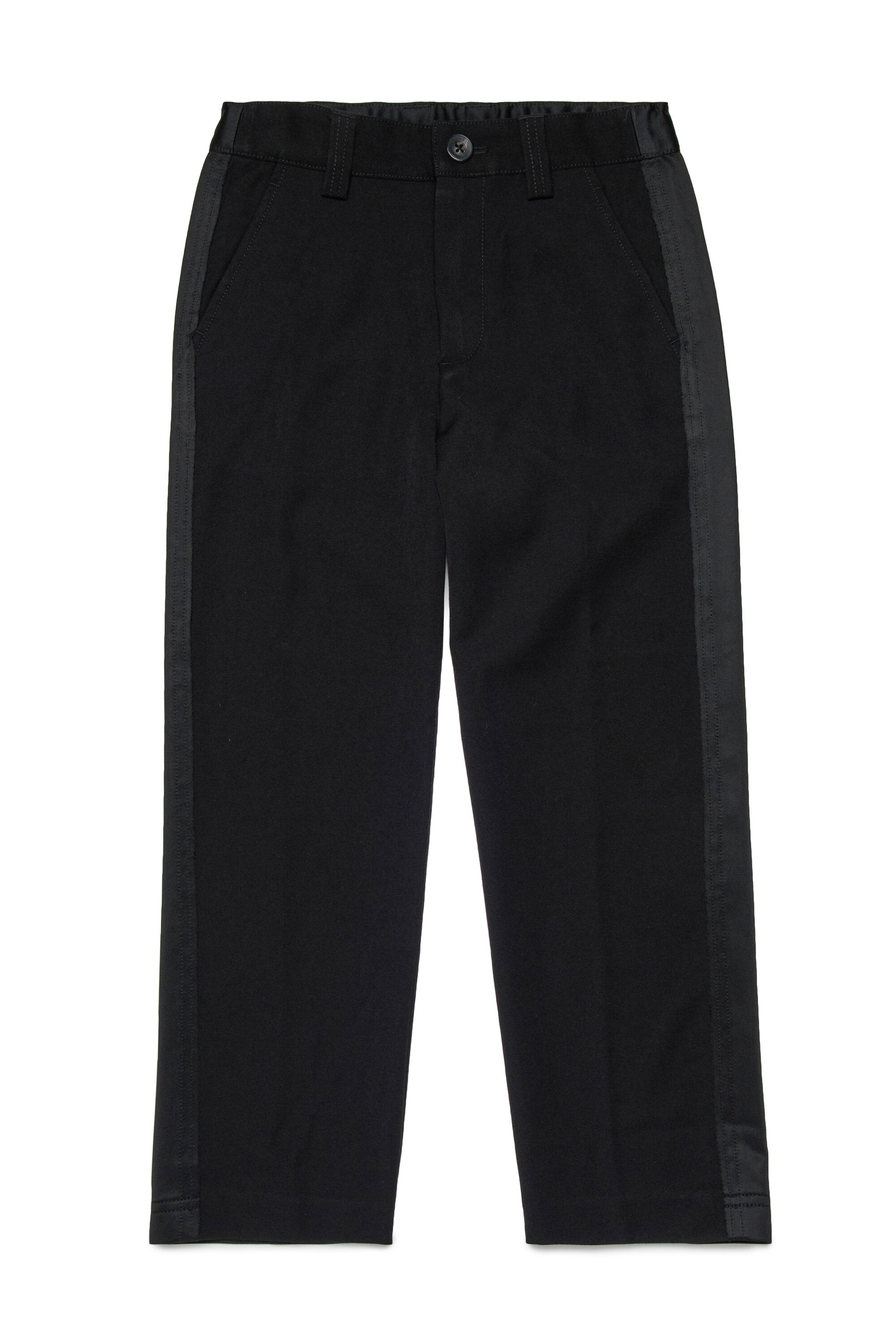 Double woven formal pants branded with Oval D logo