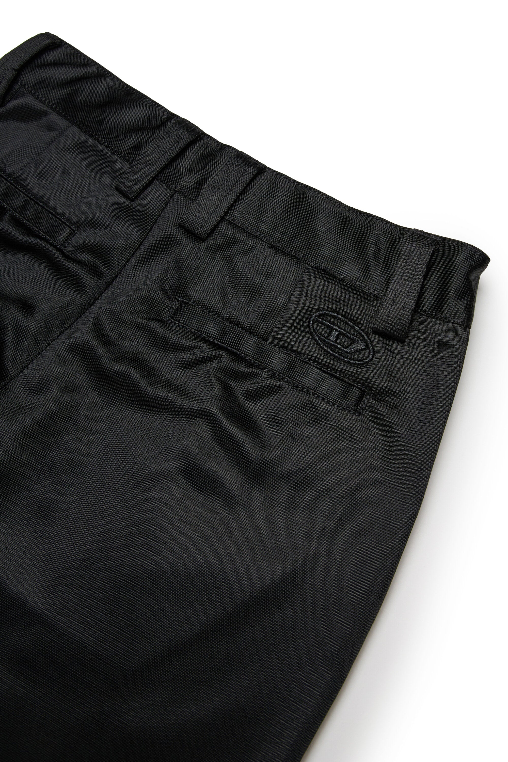 Double woven formal pants branded with Oval D logo