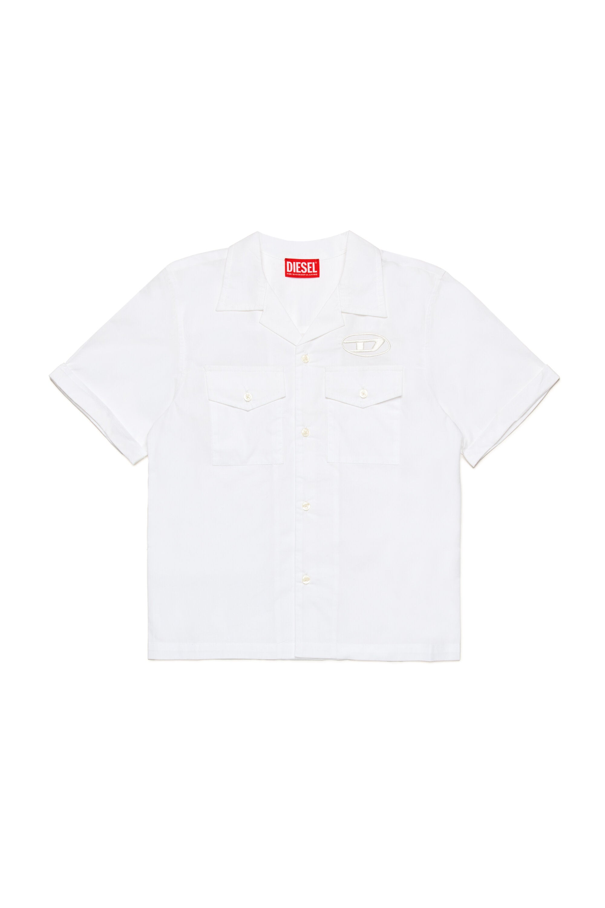 Oval D logo poplin bowling shirt