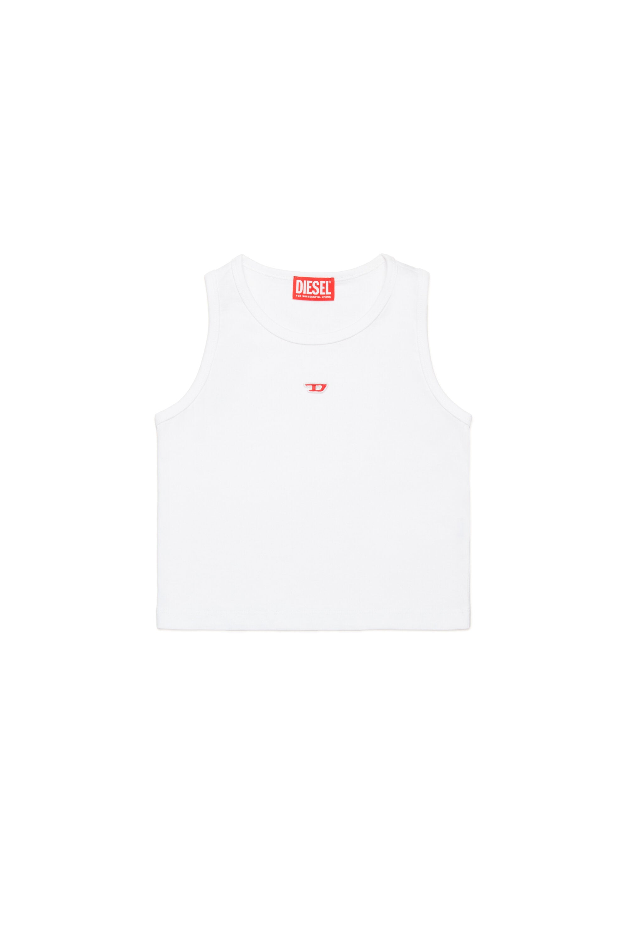 Sleeveless top with patch