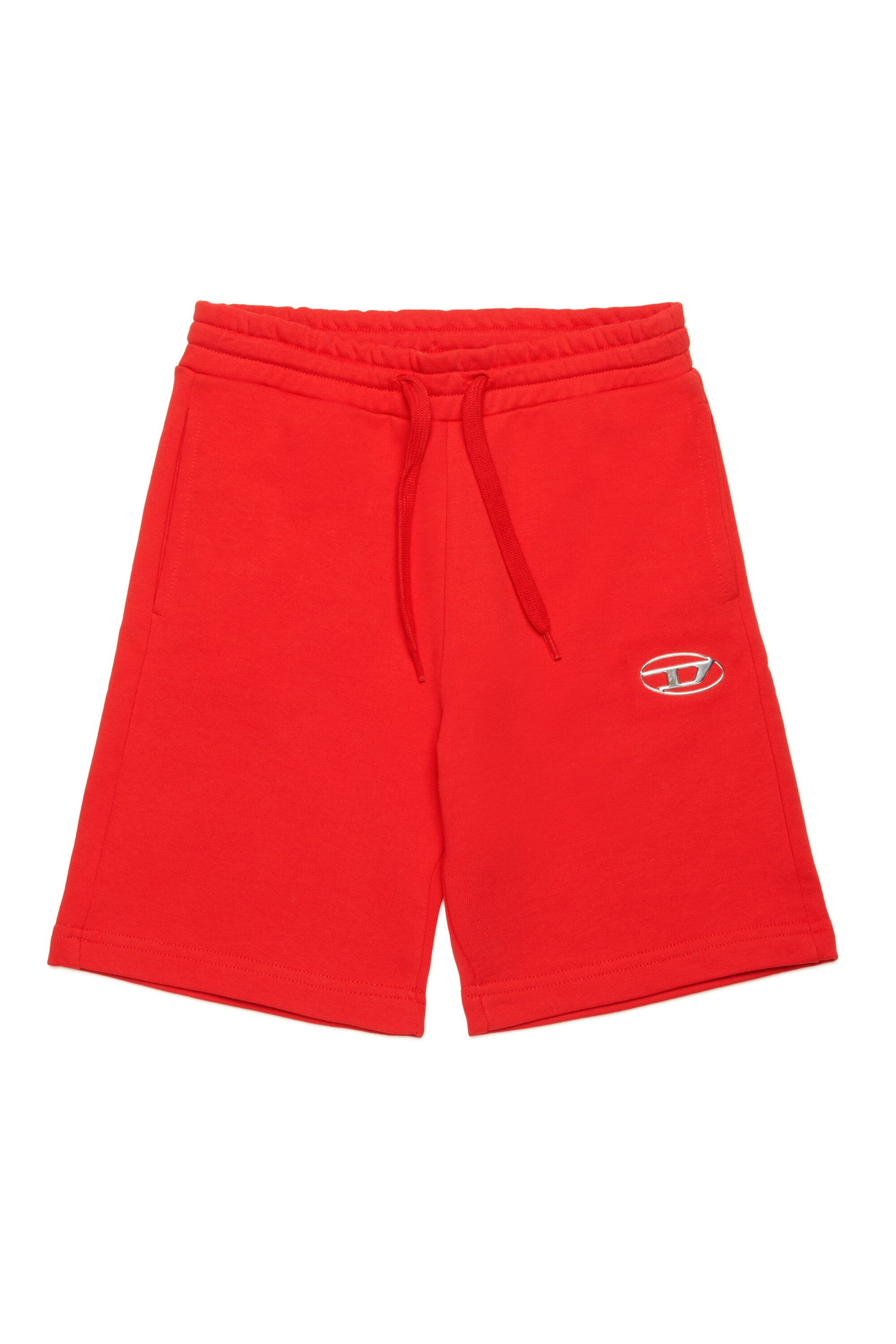Fleece shorts with Oval D logo