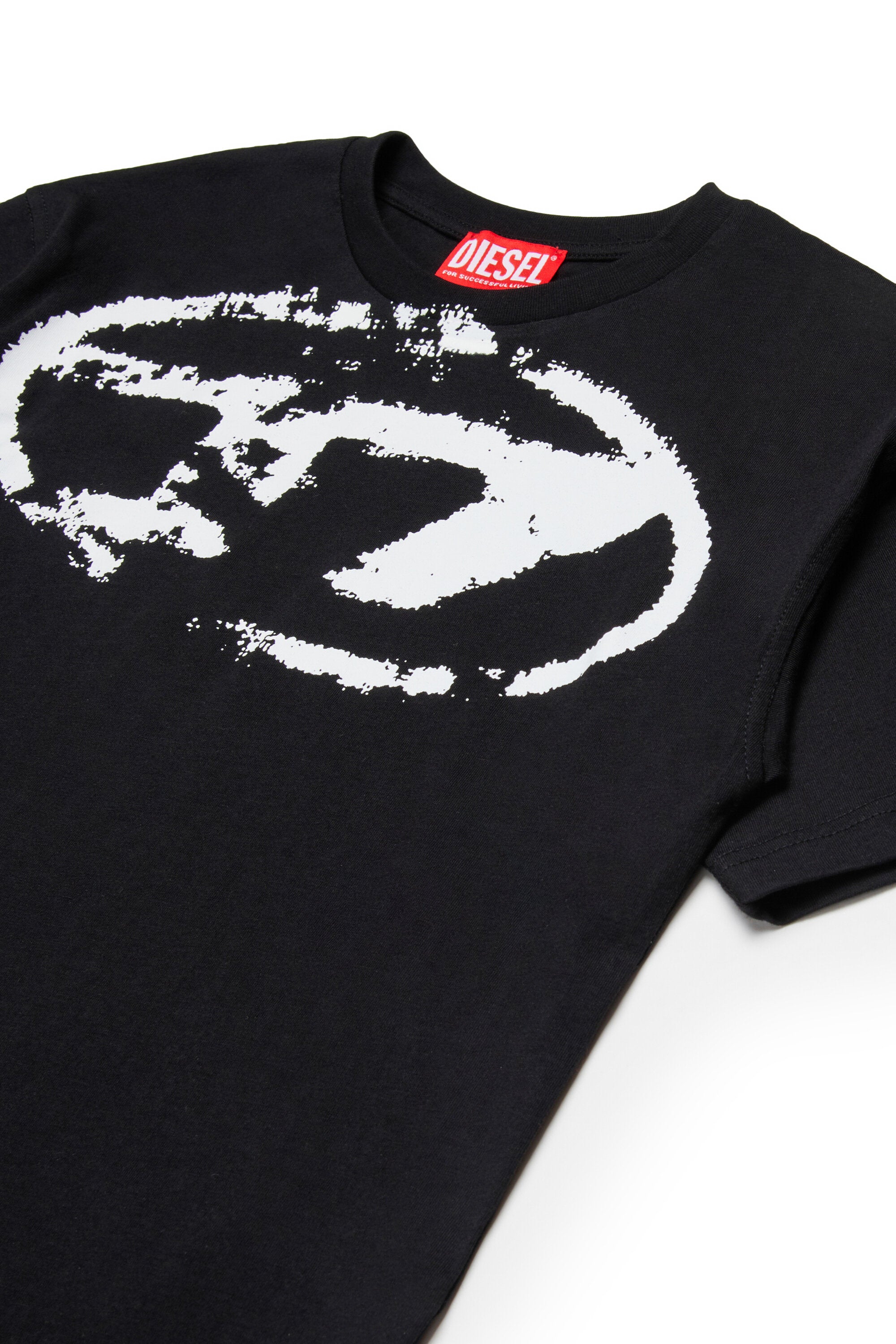 Used-effect Oval D logo T-shirt