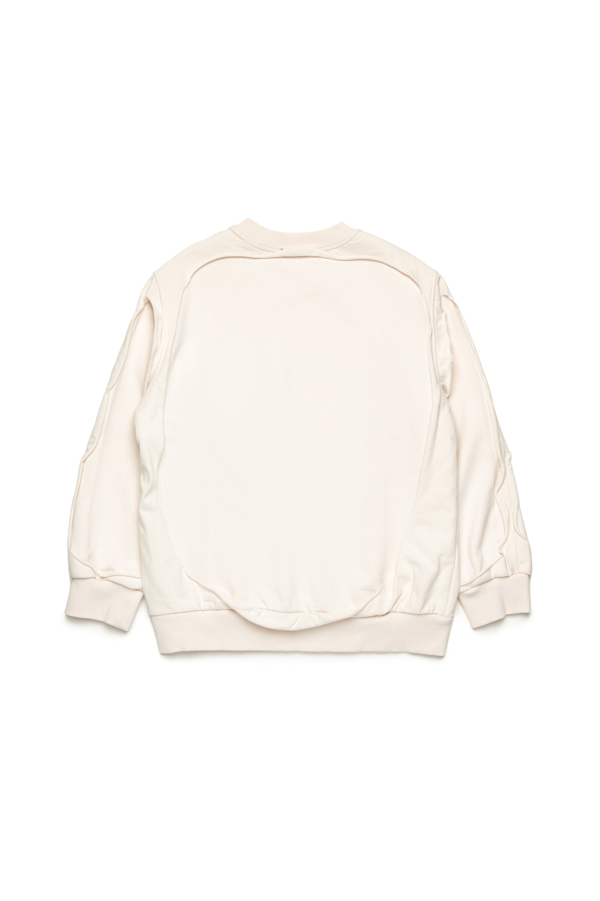 Double-layer sweatshirt with destroyed effect