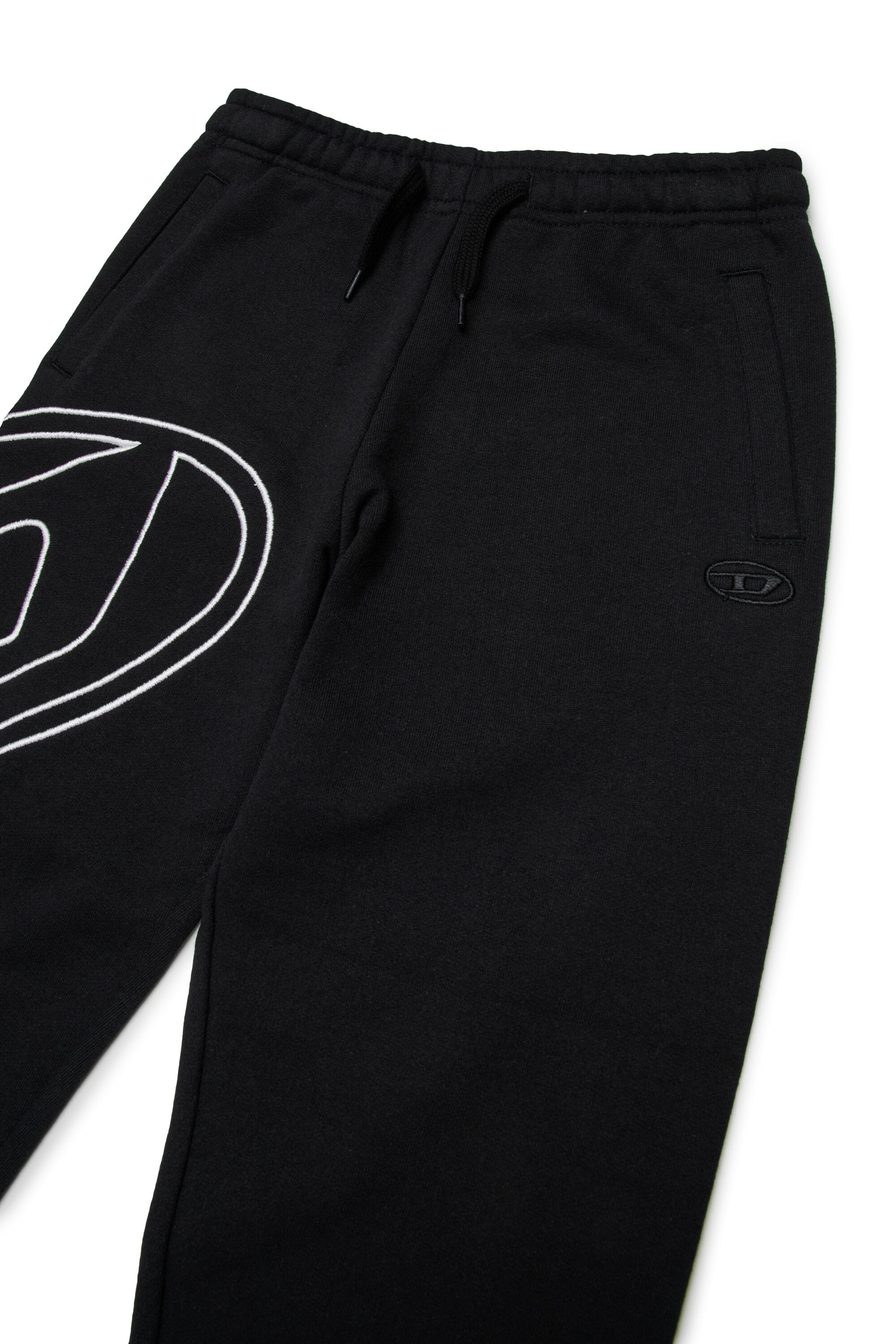 Fleece jogger pants with maxi Oval D logo