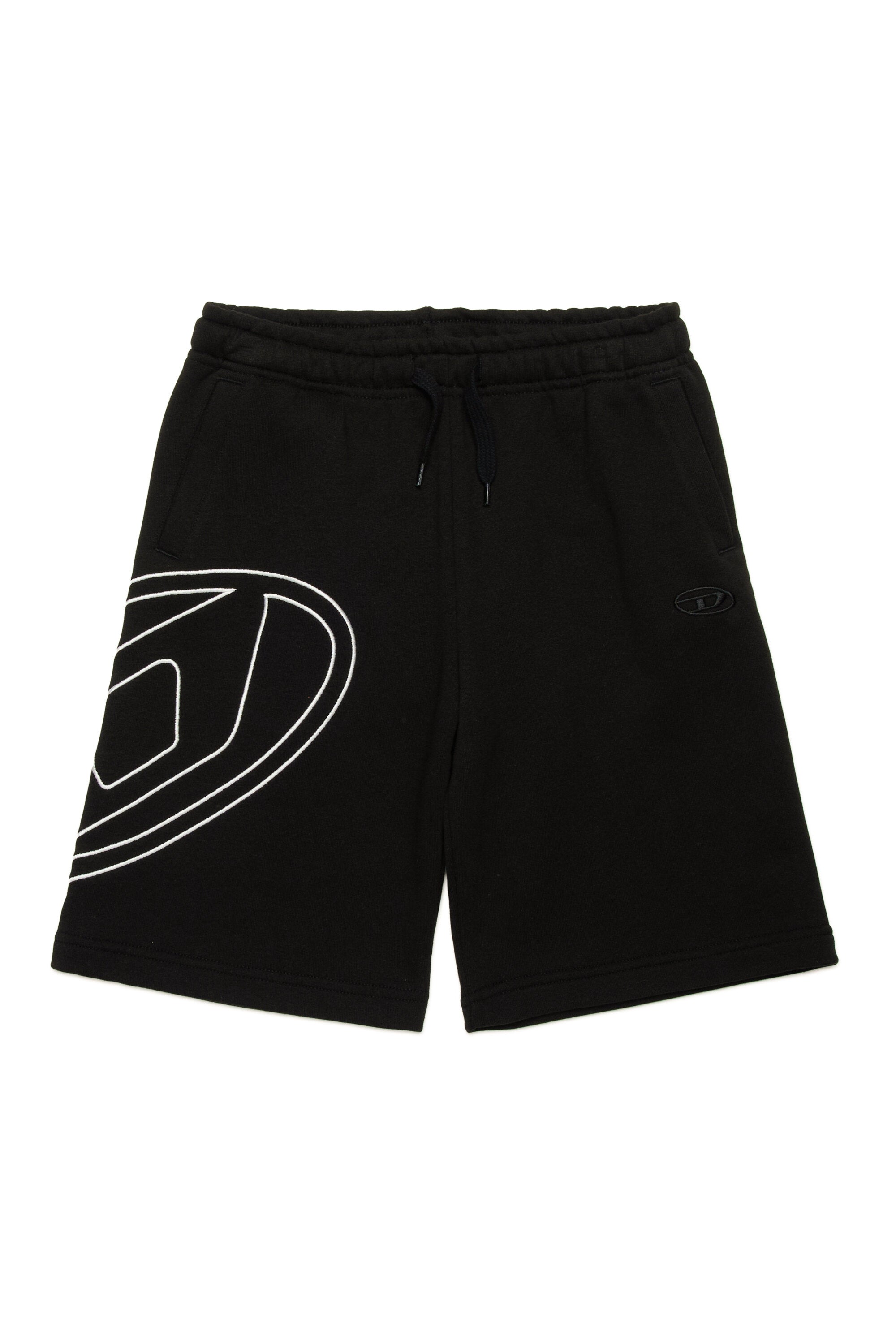 Fleece shorts with maxi Oval D logo