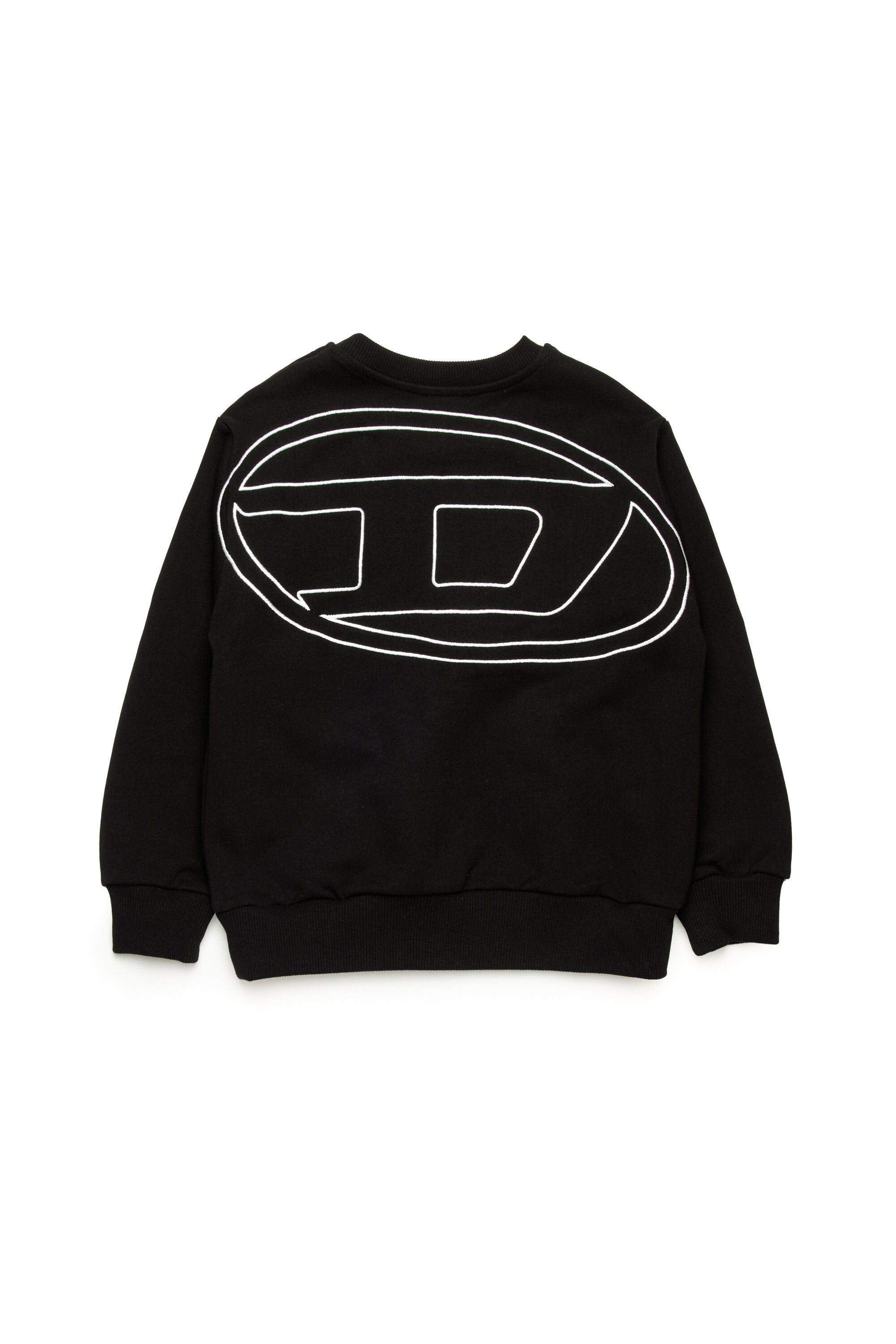 Crew-neck sweatshirt with maxi Oval D logo