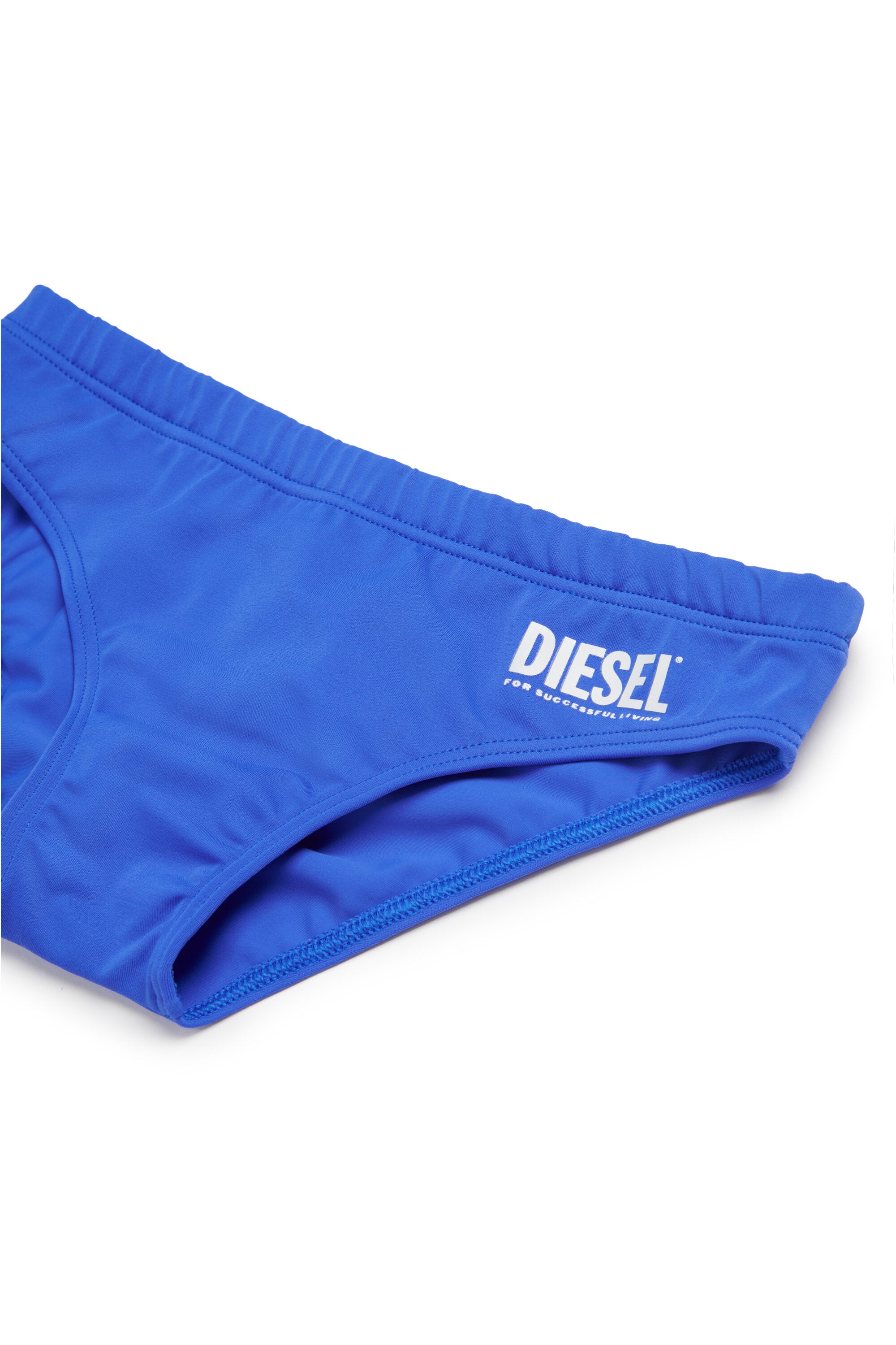 Swimsuit briefs with institutional logo
