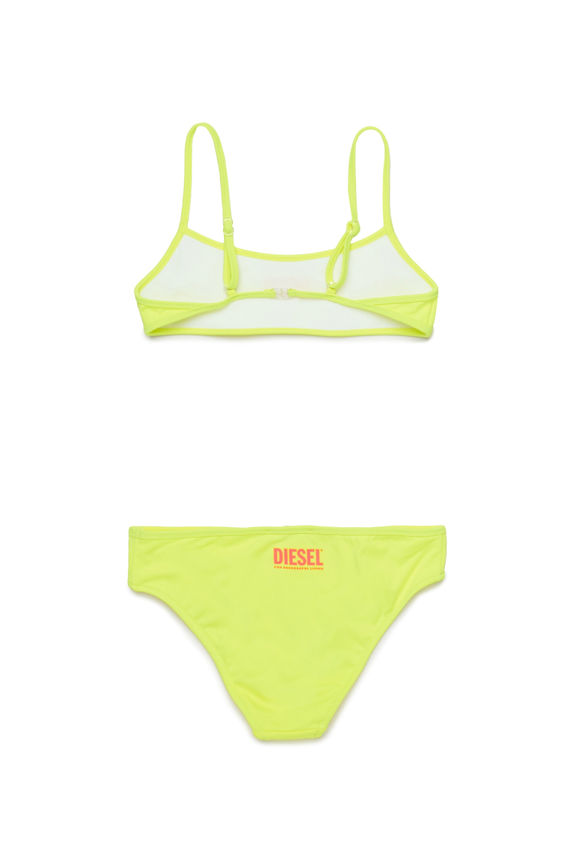 Fluo bikini swimsuit with institutional logo