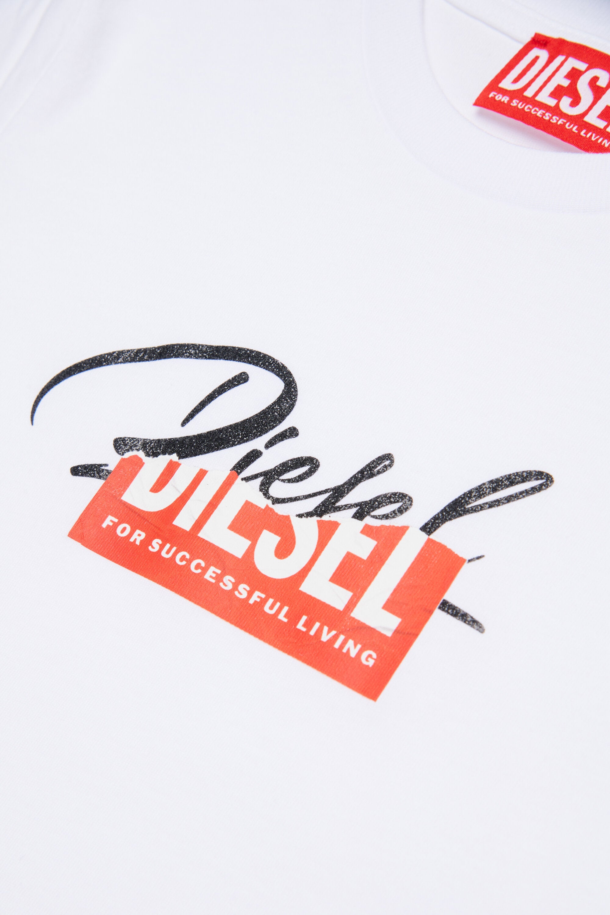 Jersey T-shirt with superimposed logo