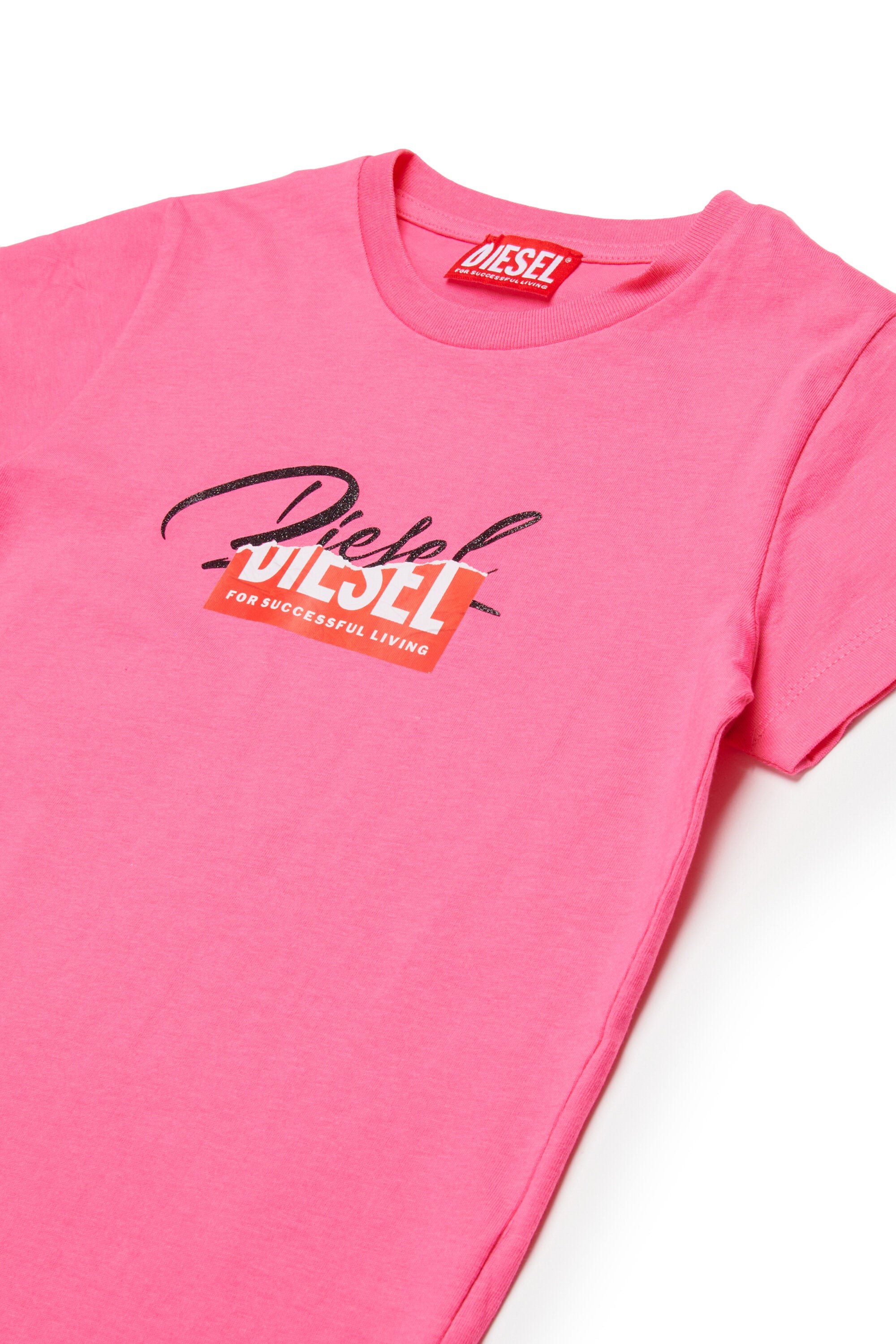 Jersey T-shirt with superimposed logo