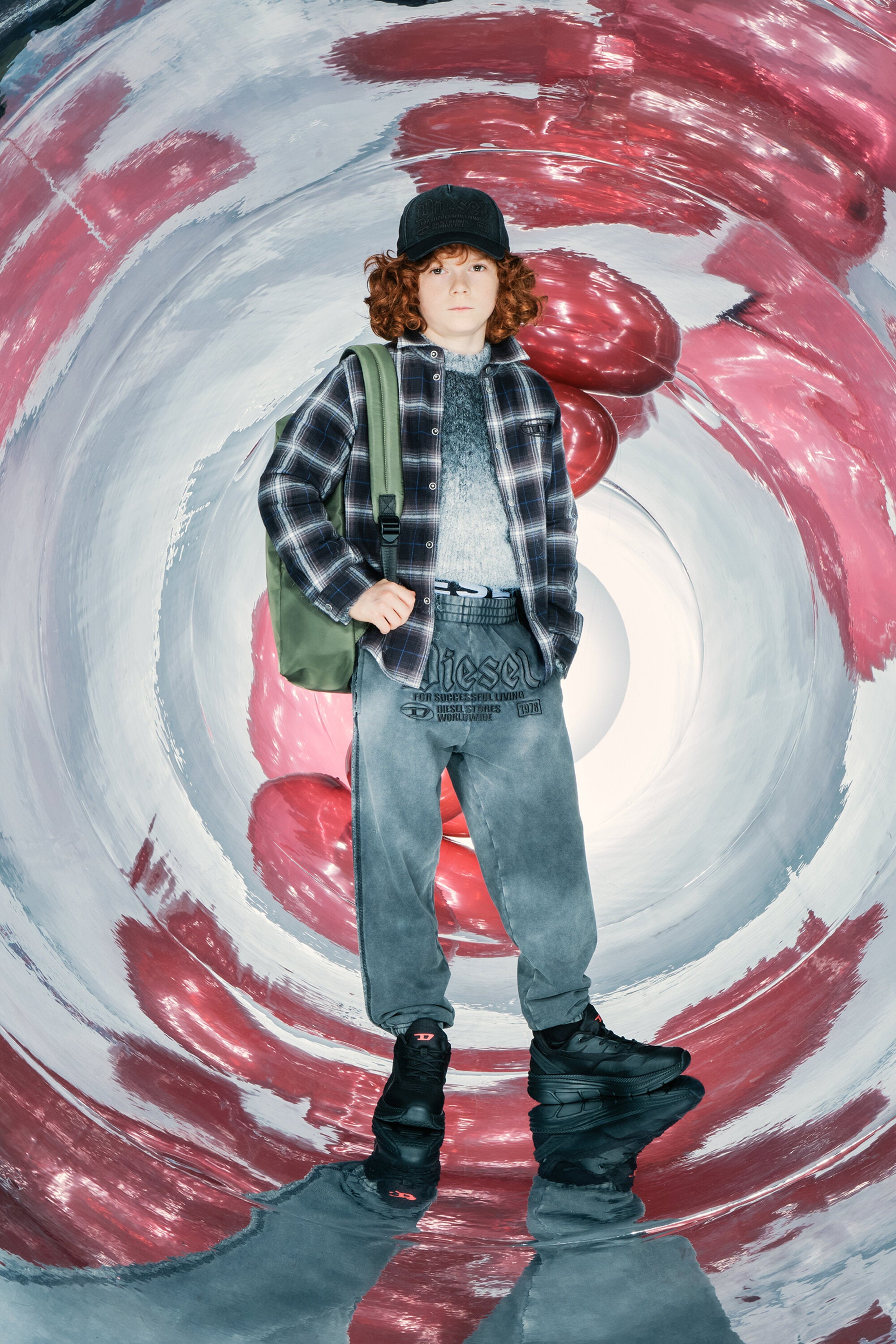 Oval Diesel logo backpack