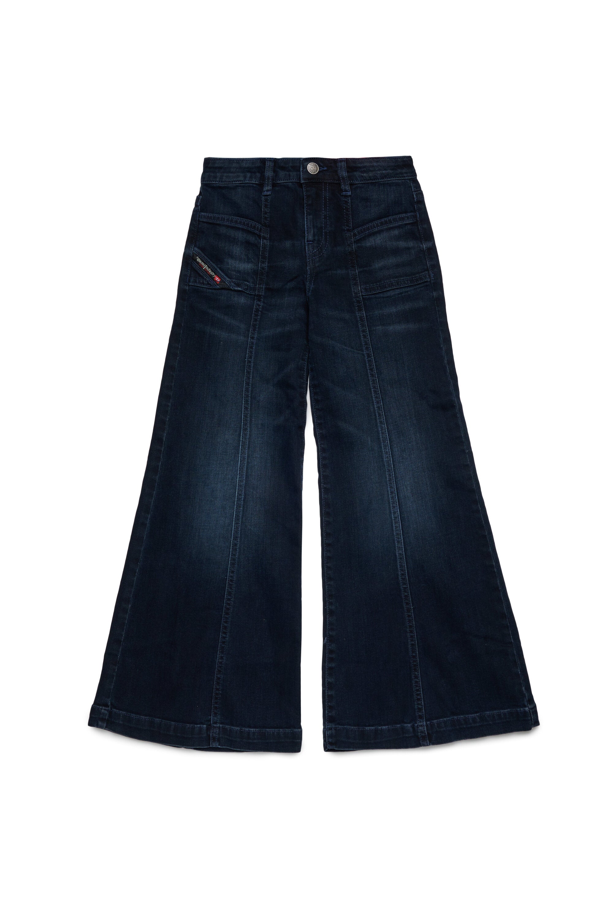 Blue-black shaded flare jeans - D-Pam