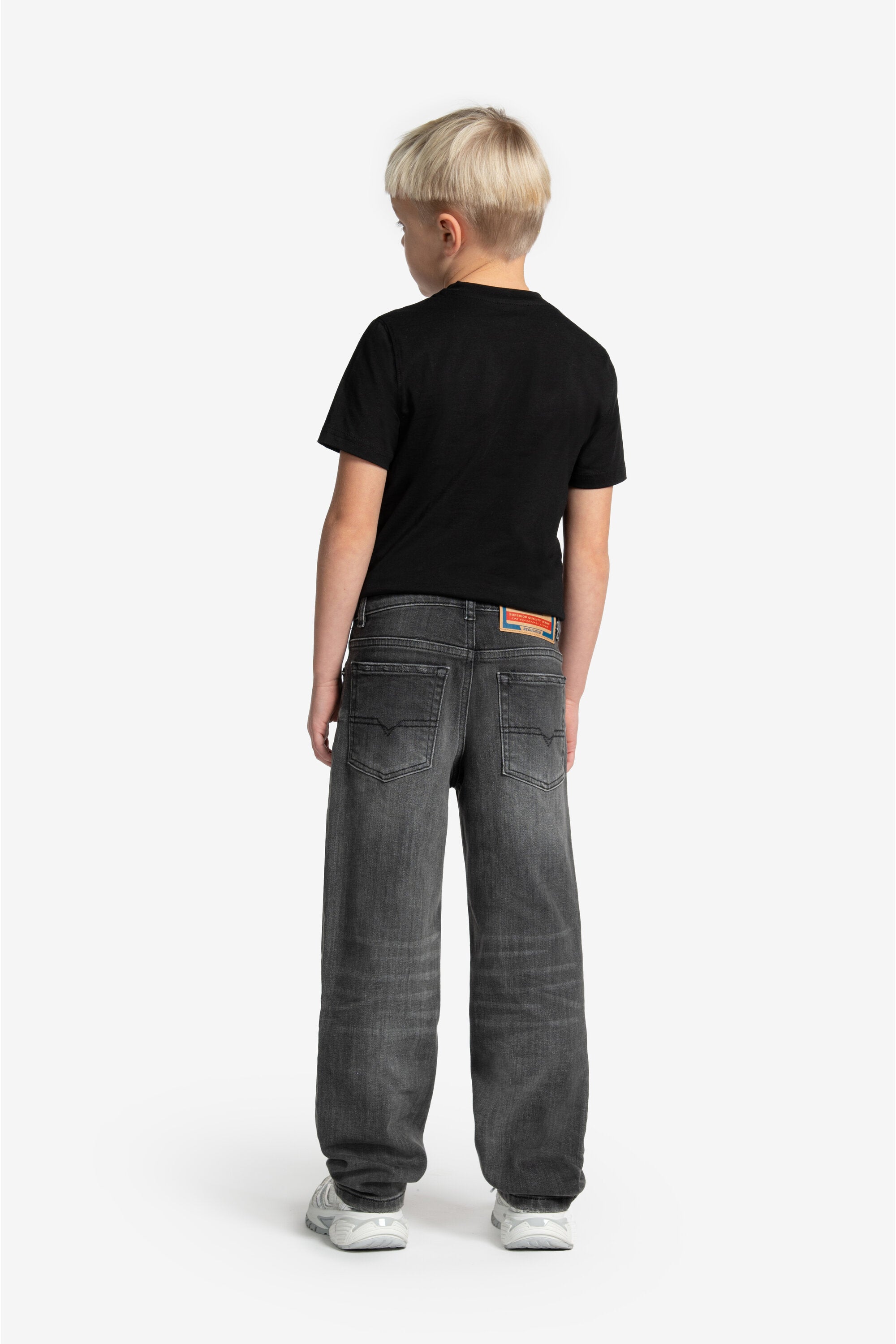 Dark gray relaxed jeans with rips - D-Maki