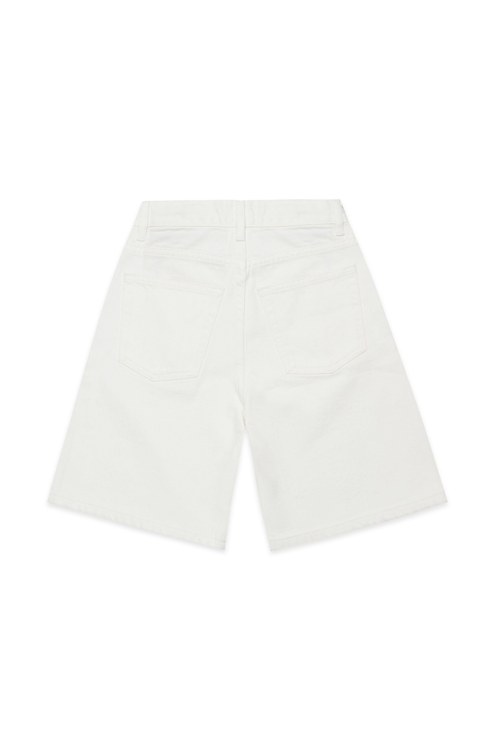 Denim shorts with front appliqués