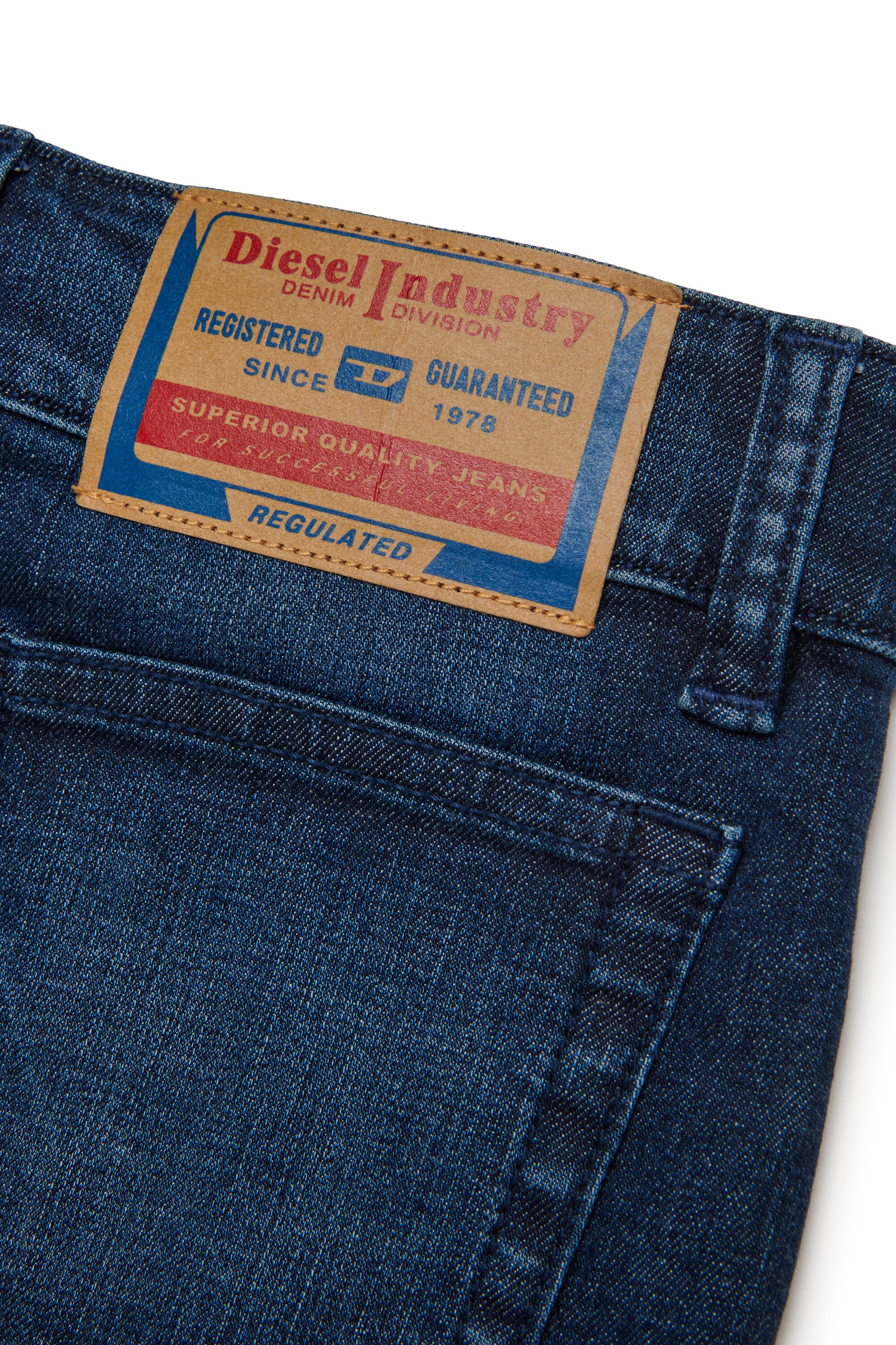 Dark blue denim mini skirt