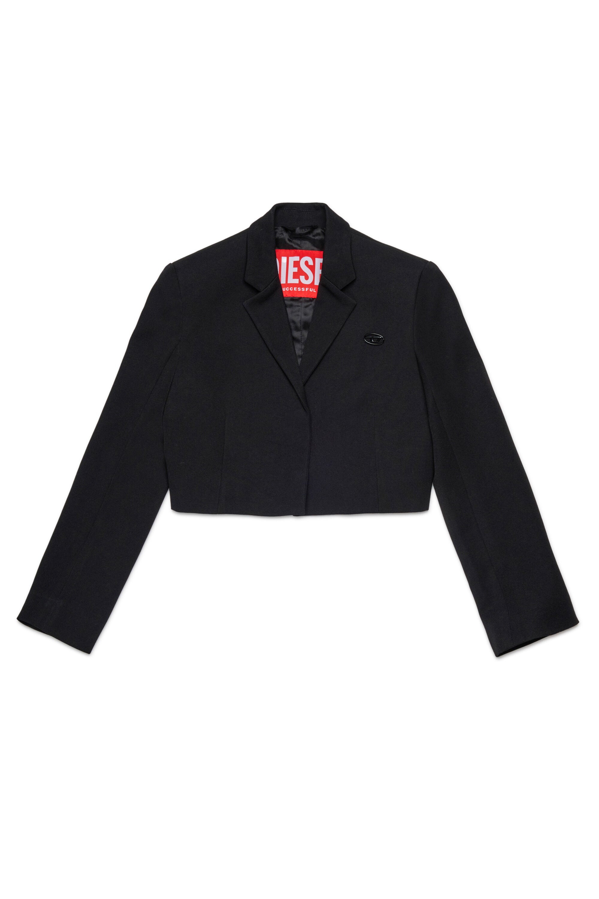 Cropped blazer jacket in cool wool