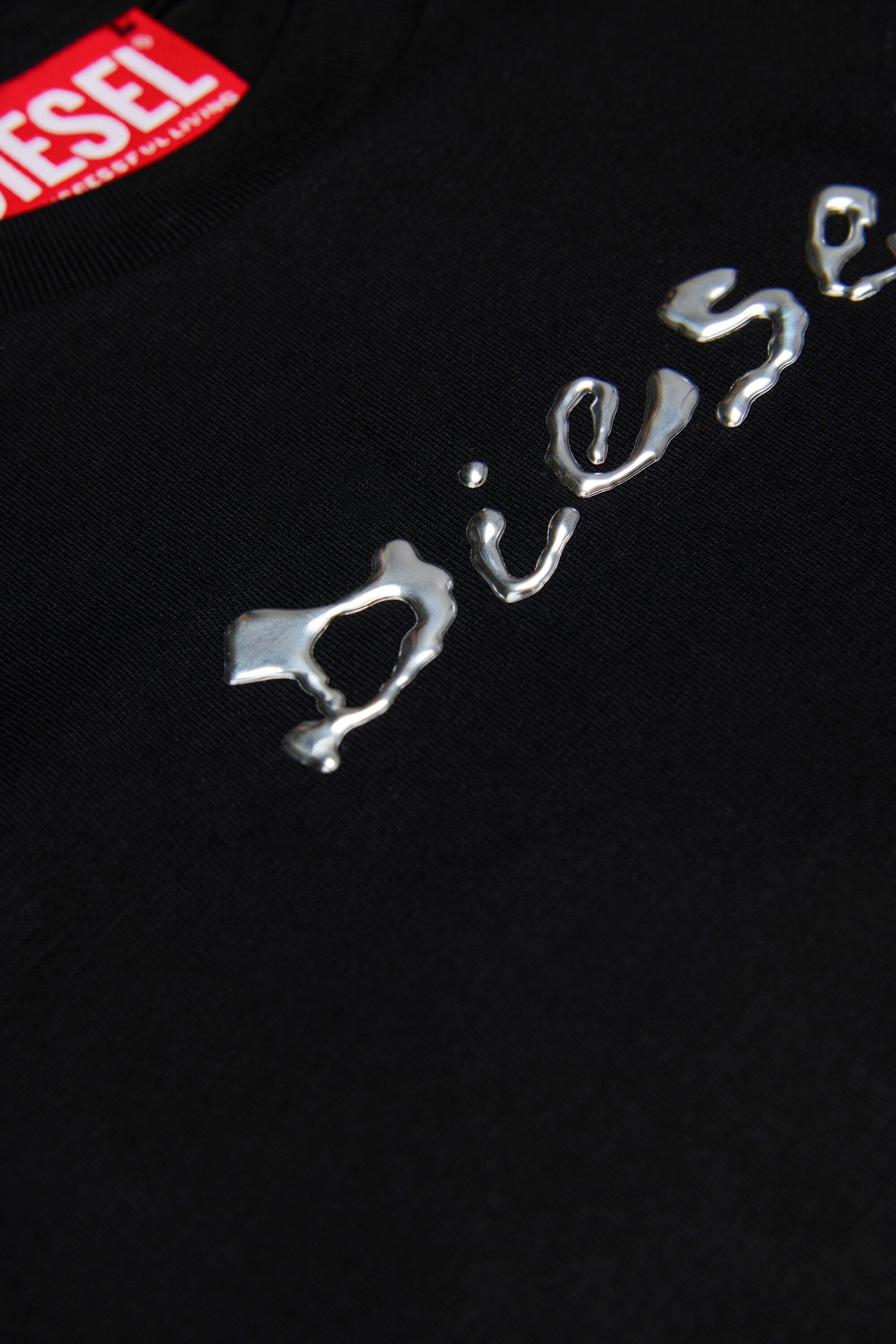 Cotton blend T-shirt with Diesel print