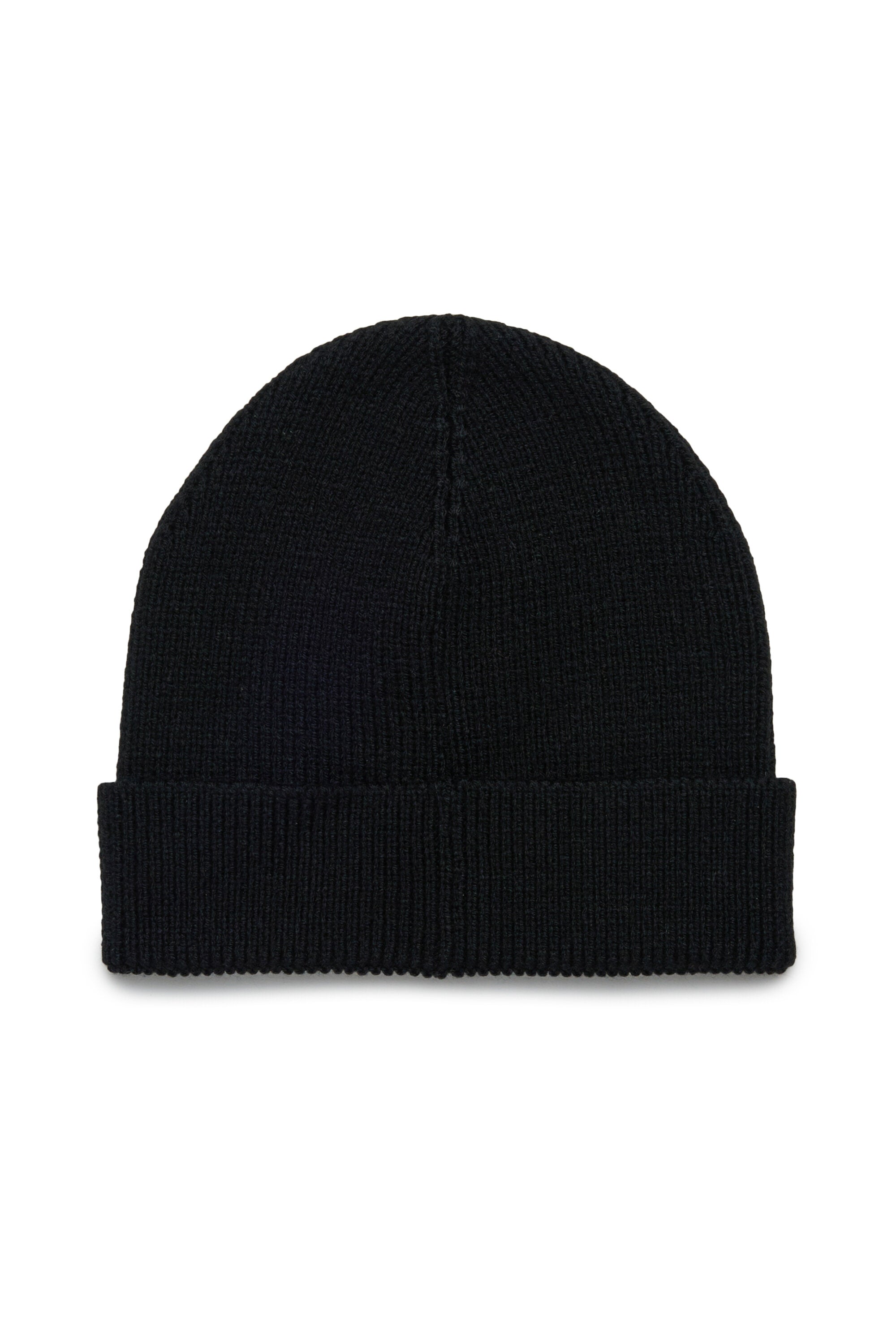 Branded wool-blend beanie