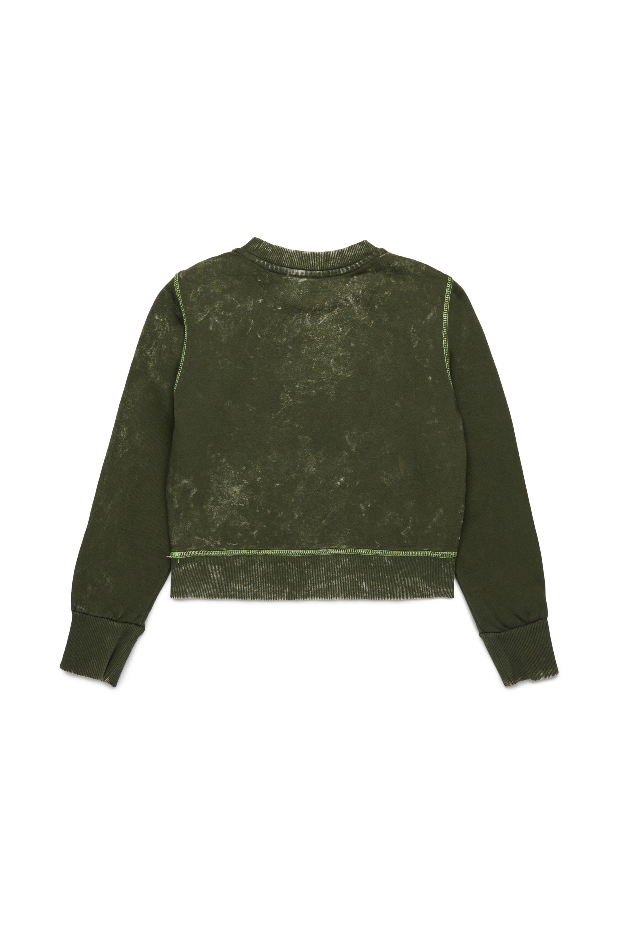 Marbled-effect crew-neck sweatshirt