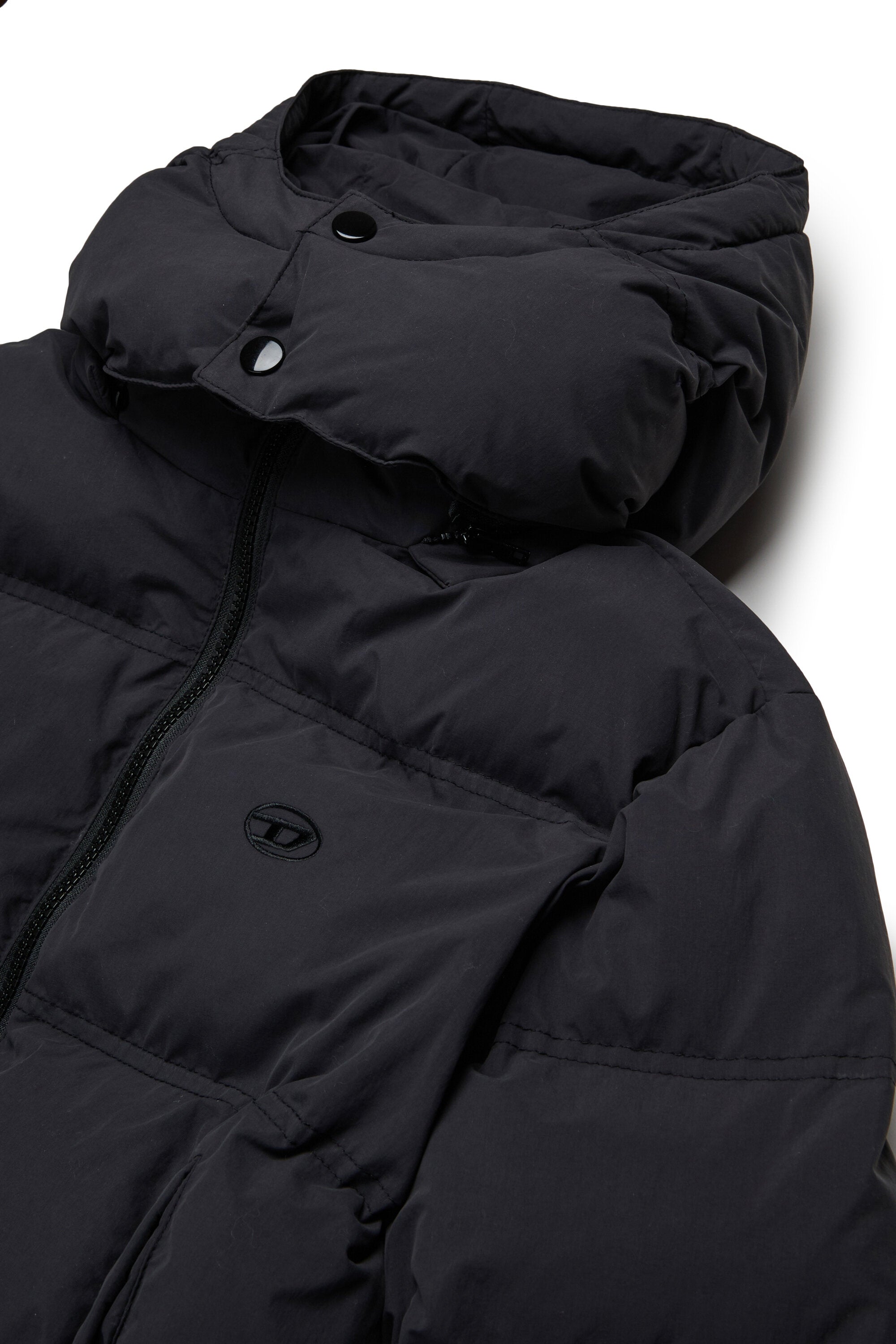 Long hooded padded jacket