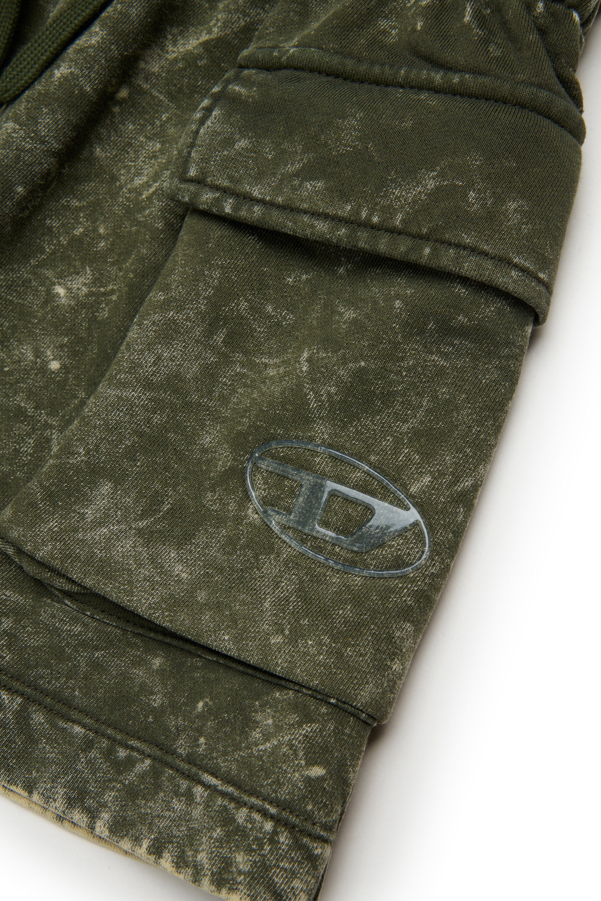 Marbled fleece cargo mini skirt